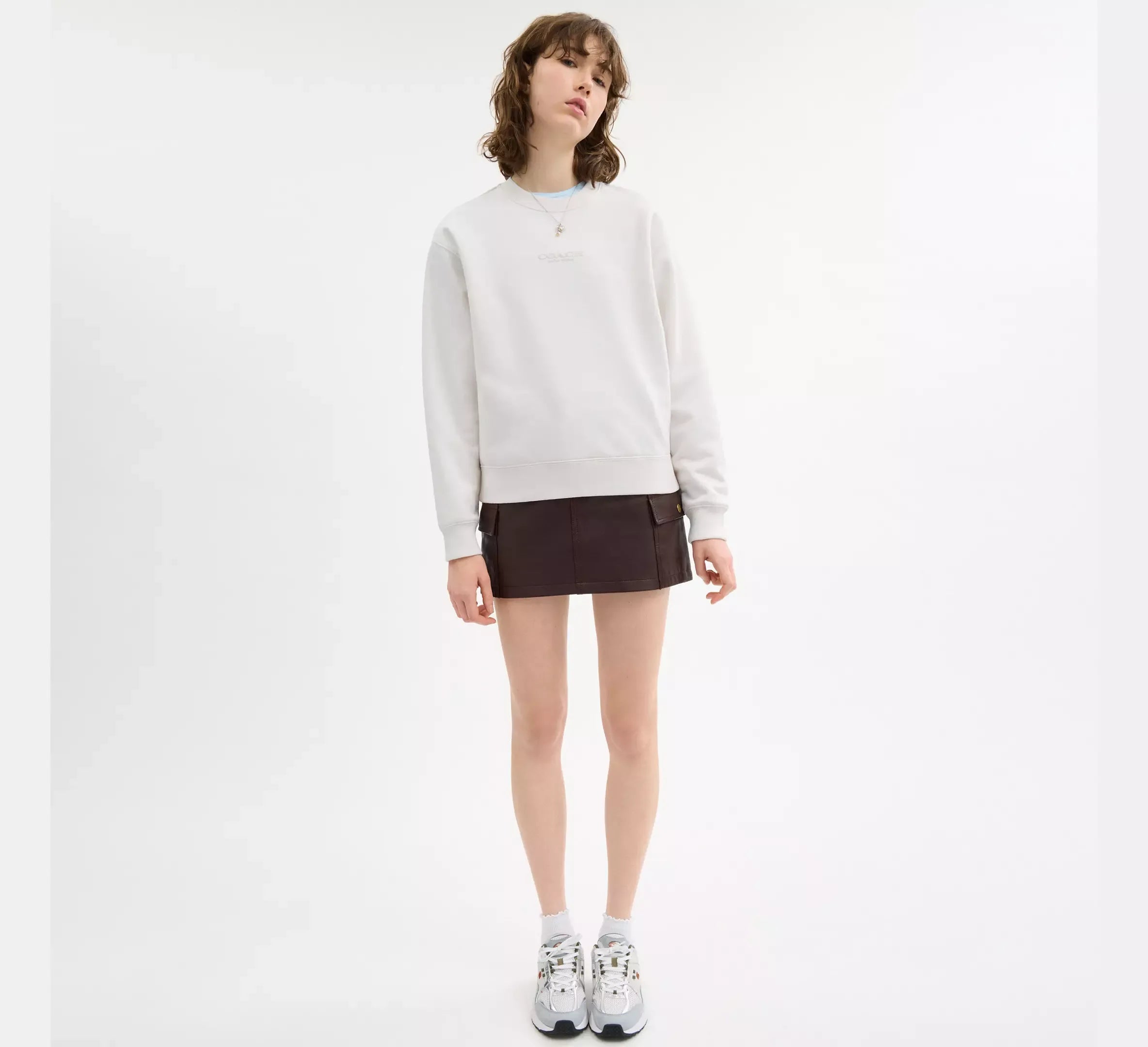 Coach Crewneck – White - Sneaker Türkiye
