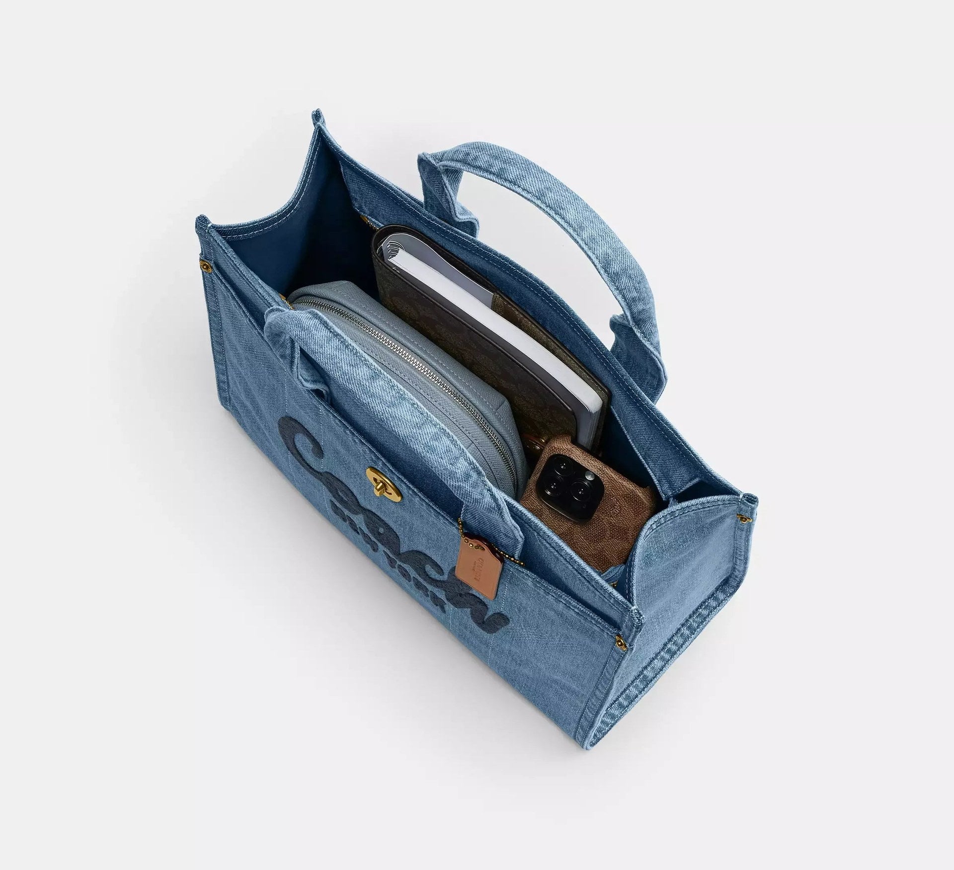 Coach Cargo Tote Bag – Brass/Indigo - Sneaker Türkiye