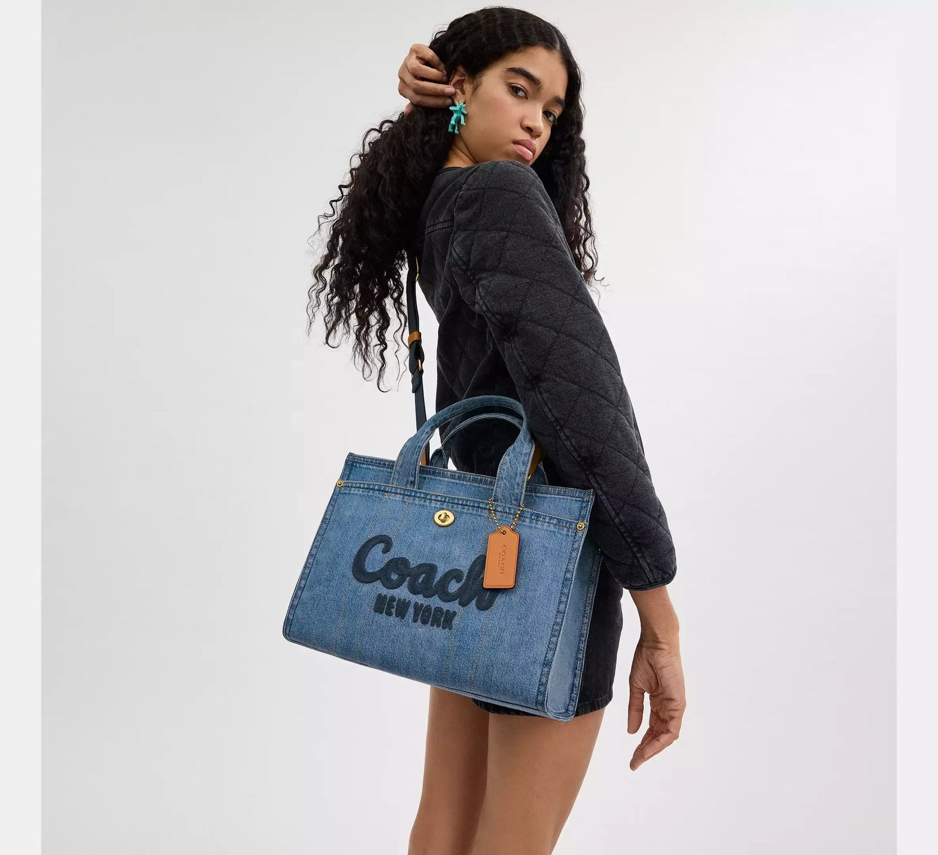 Coach Cargo Tote Bag – Brass/Indigo - Sneaker Türkiye