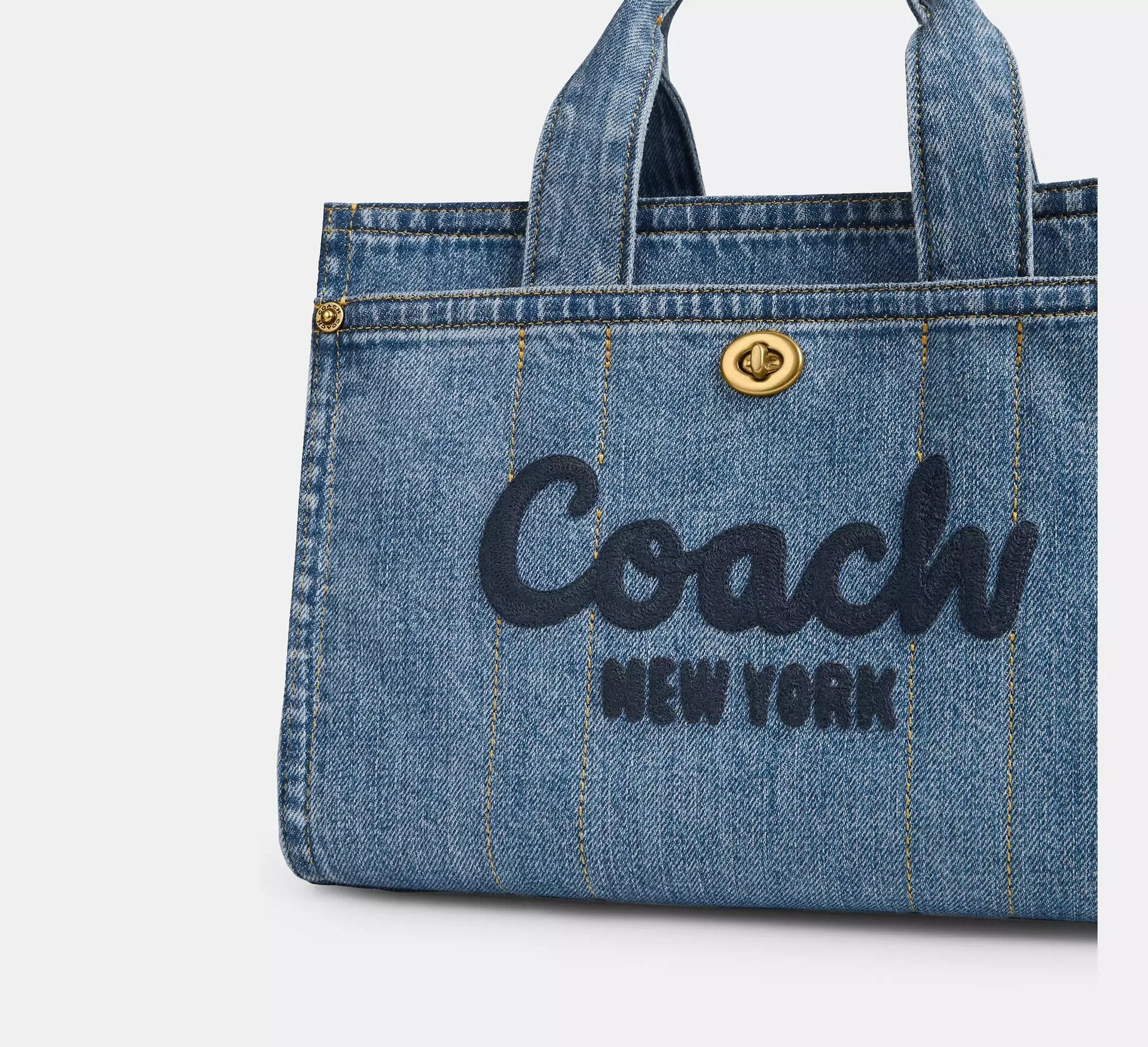 Coach Cargo Tote Bag 26 – Brass/Indigo - Sneaker Türkiye