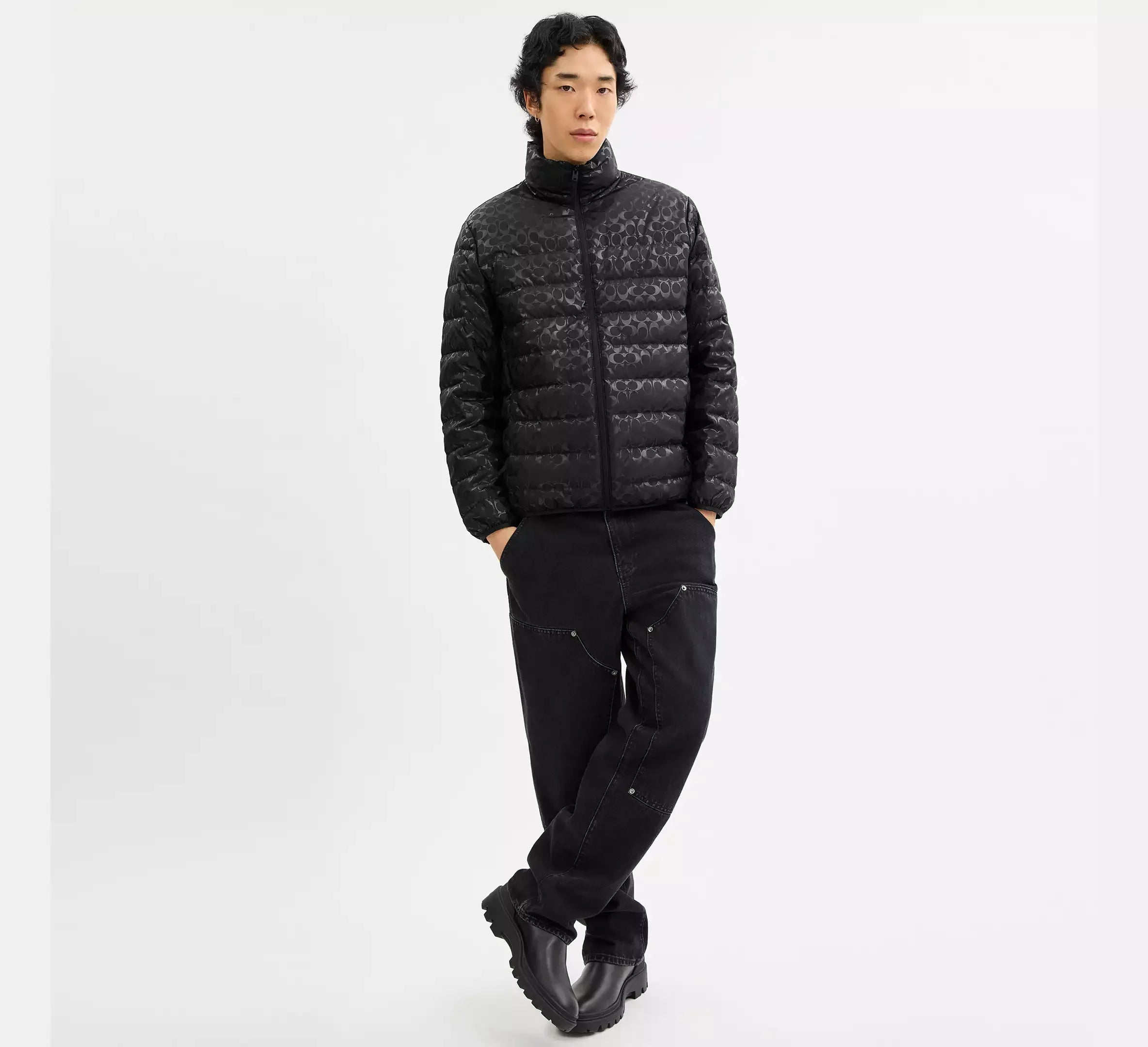 Coach Lightweight Down Jacket In Recycled – Black - Sneaker Türkiye