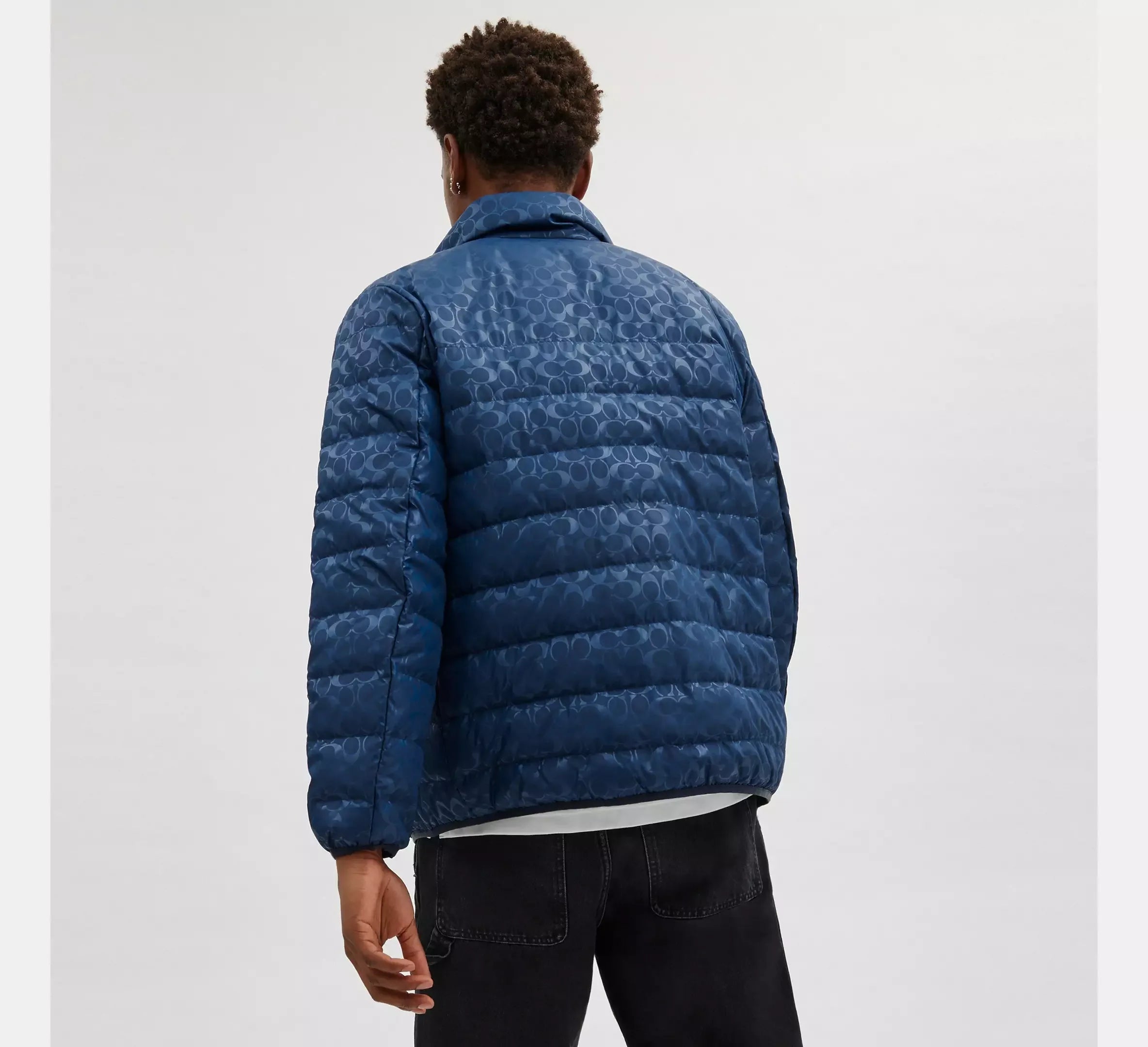 Coach Lightweight Down Jacket In Recycled – Washed Navy - Sneaker Türkiye