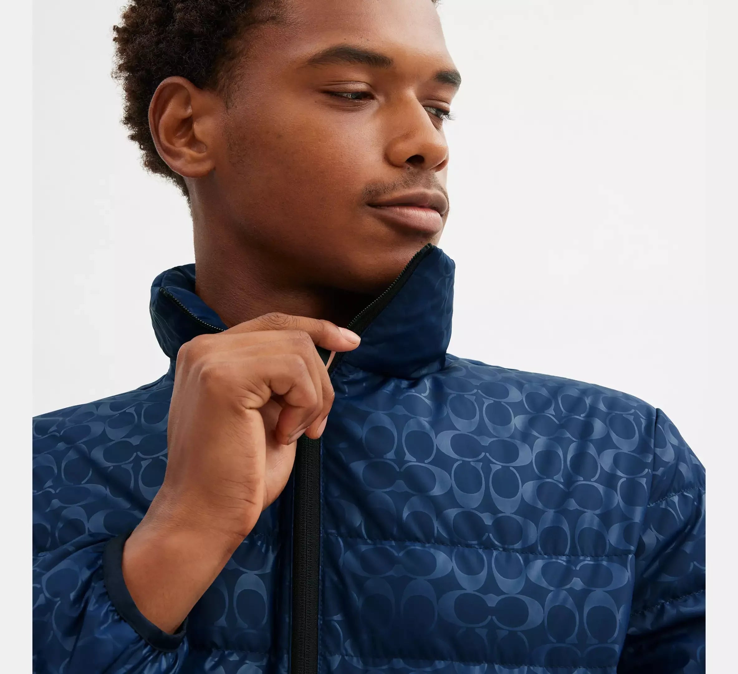 Coach Lightweight Down Jacket In Recycled – Washed Navy - Sneaker Türkiye