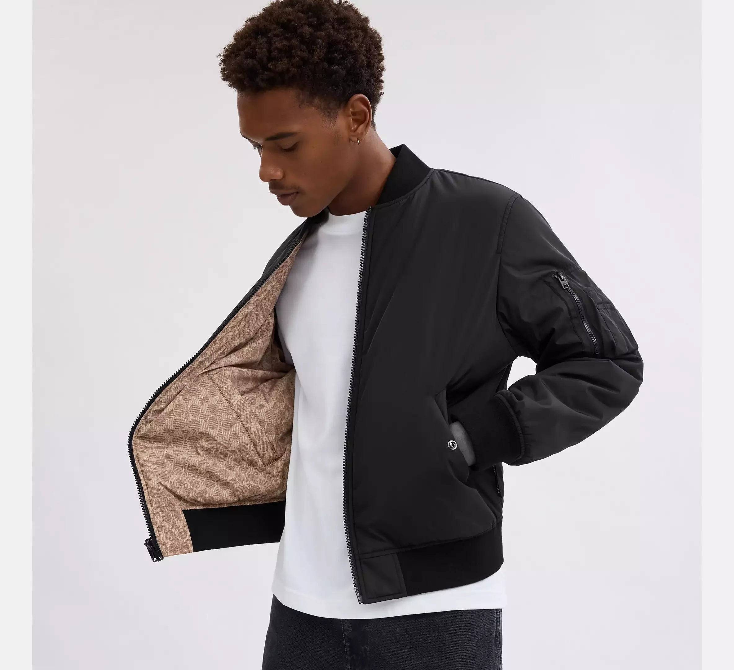 Coach Reversible Ma-1 Jacket In Recycled – Black / Khaki Sig - Sneaker Türkiye