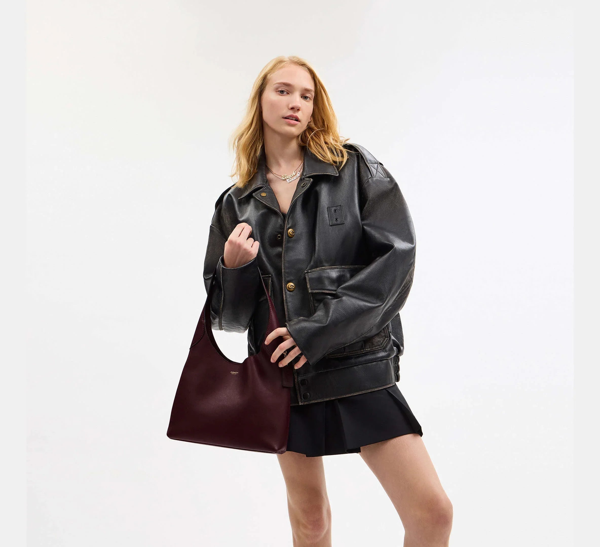 Coach Brooklyn Shoulder Bag 28 – Brass/Merlot - Sneaker Türkiye