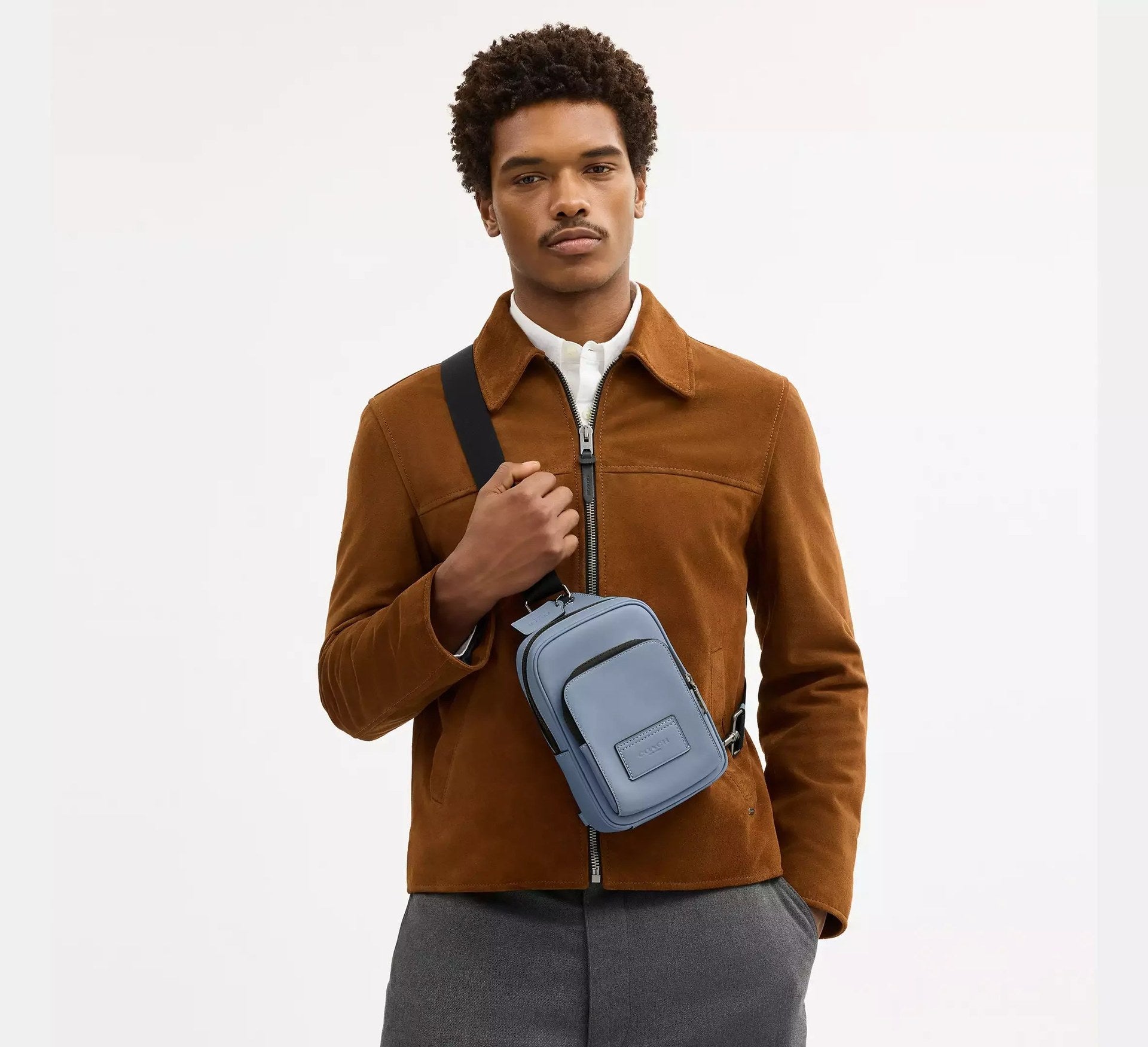 Coach Racer Sling Pack – Gunmetal/Pale Lapis - Sneaker Türkiye