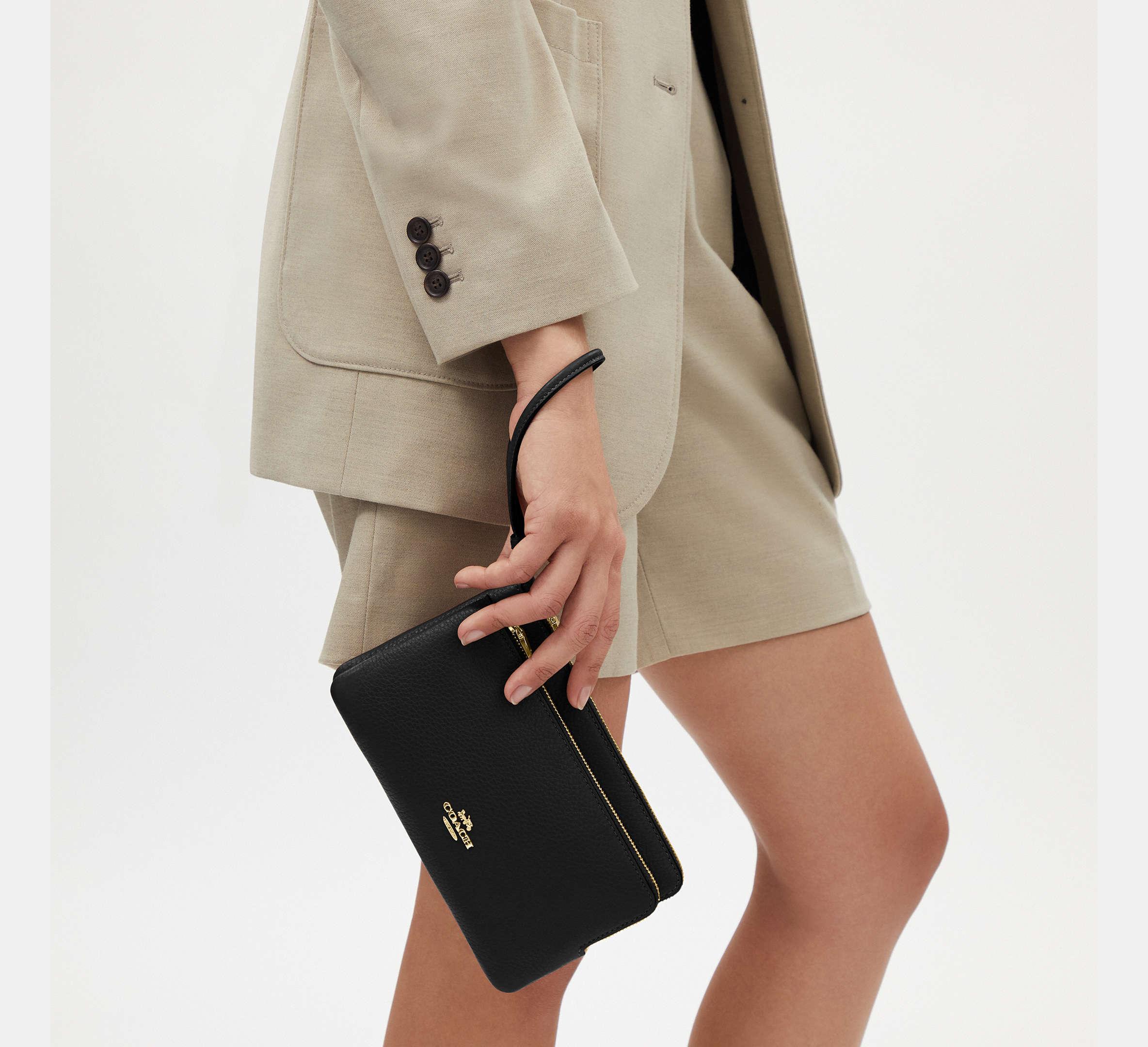 Coach Double Zip Wallet – Gold/Black - Sneaker Türkiye