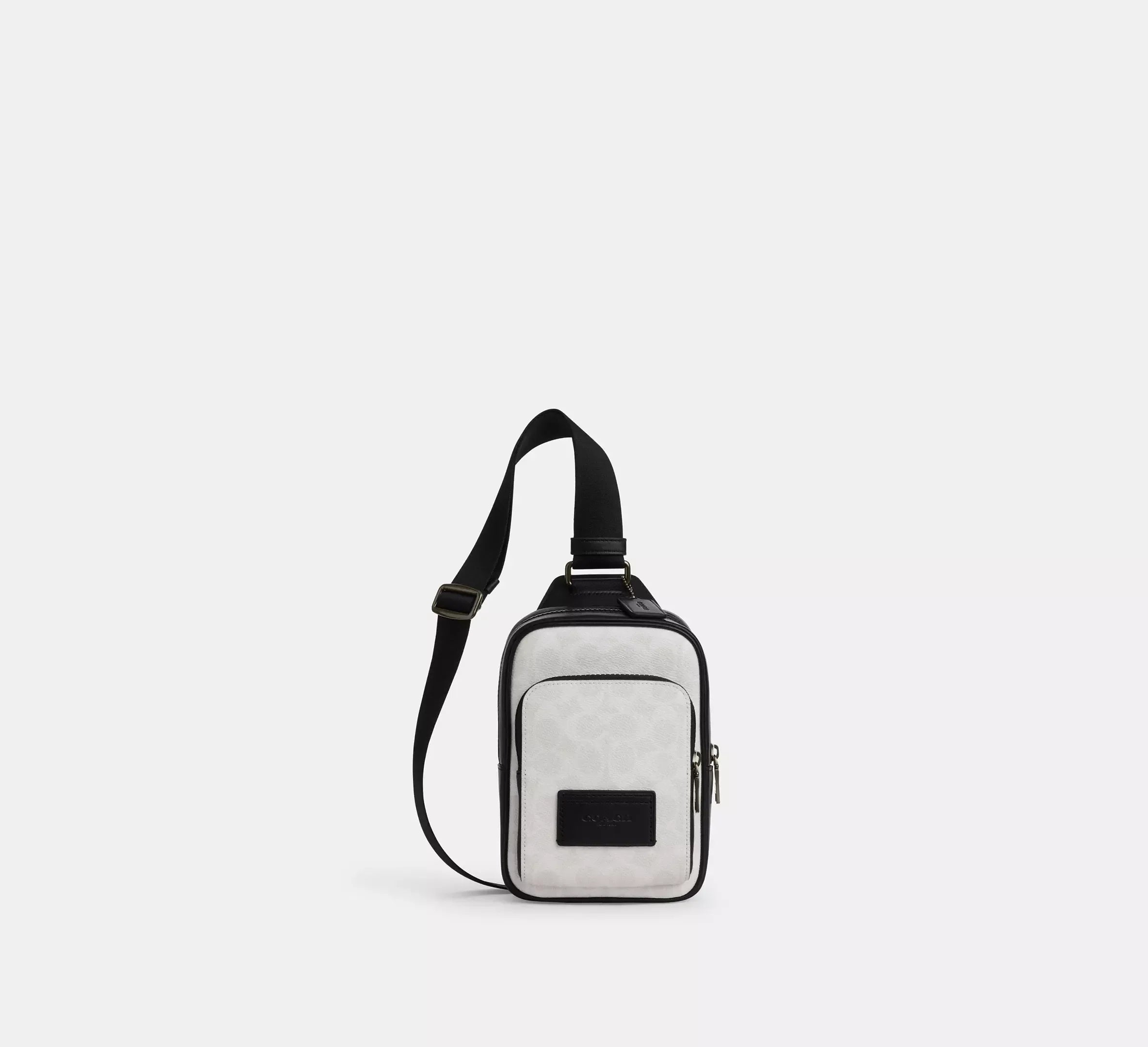 Coach Racer Sling Pack In Signature – Gunmetal/Chalk/Black - Sneaker Türkiye
