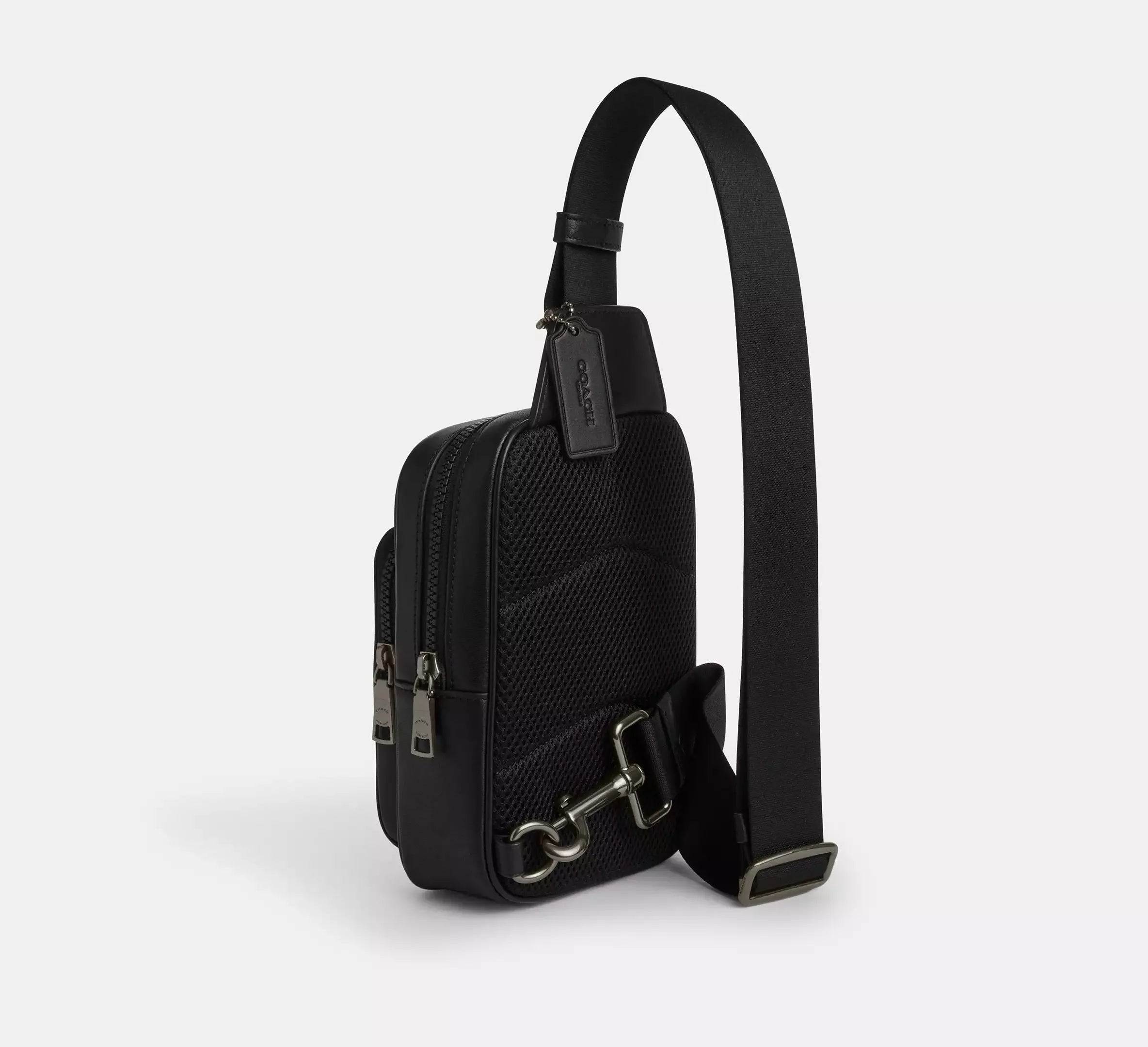 Coach Racer Sling Pack In Signature – Gunmetal/Chalk/Black - Sneaker Türkiye