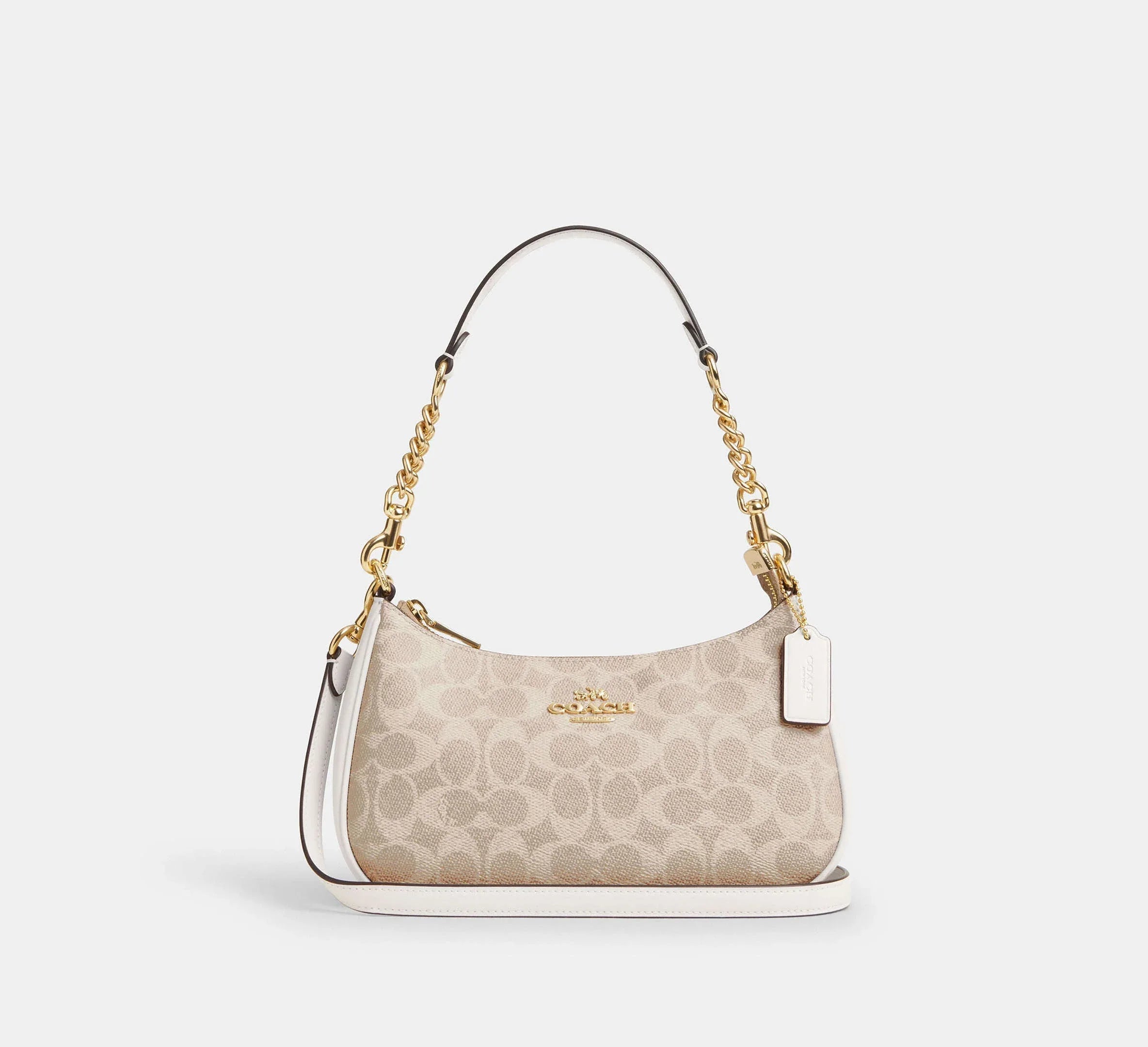 Coach Teri Shoulder Bag In Signature Gold/Sand/Chalk - Sneaker Türkiye