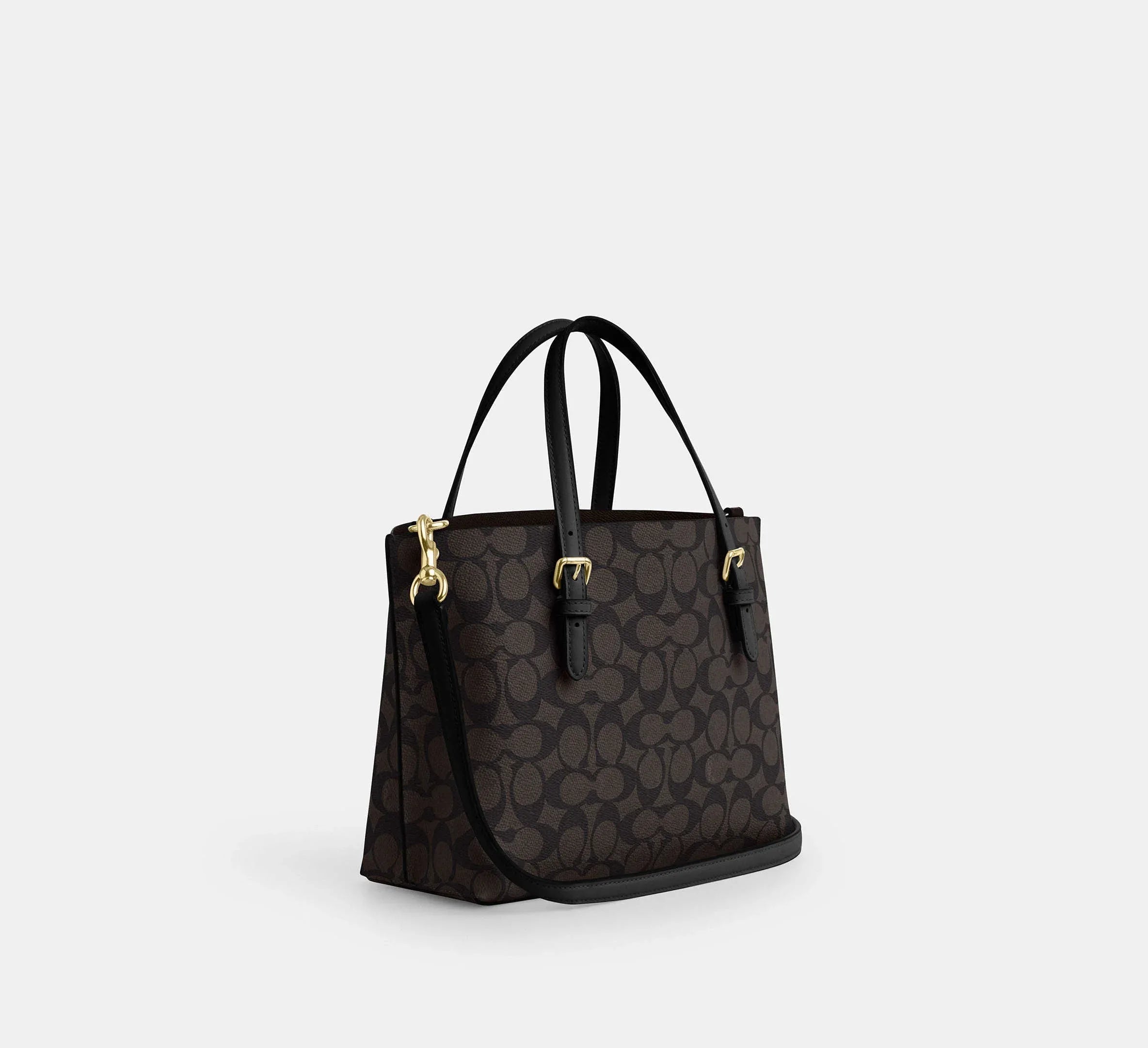 Coach Mollie Tote Bag 25 In Signature – Gold/Walnut/Black - Sneaker Türkiye