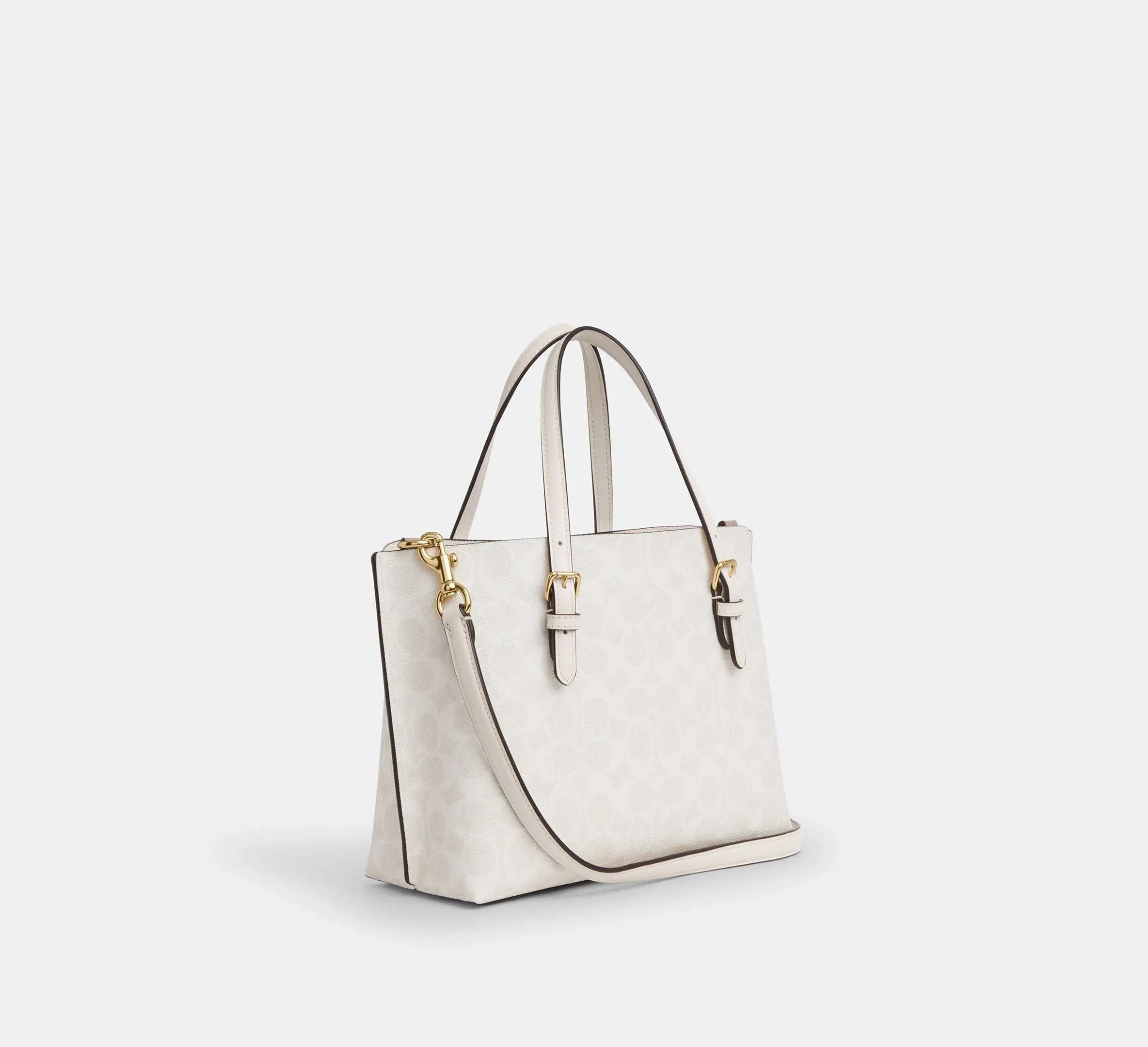 Coach Mollie Tote Bag 25 In Signature – Gold/White/Chalk - Sneaker Türkiye
