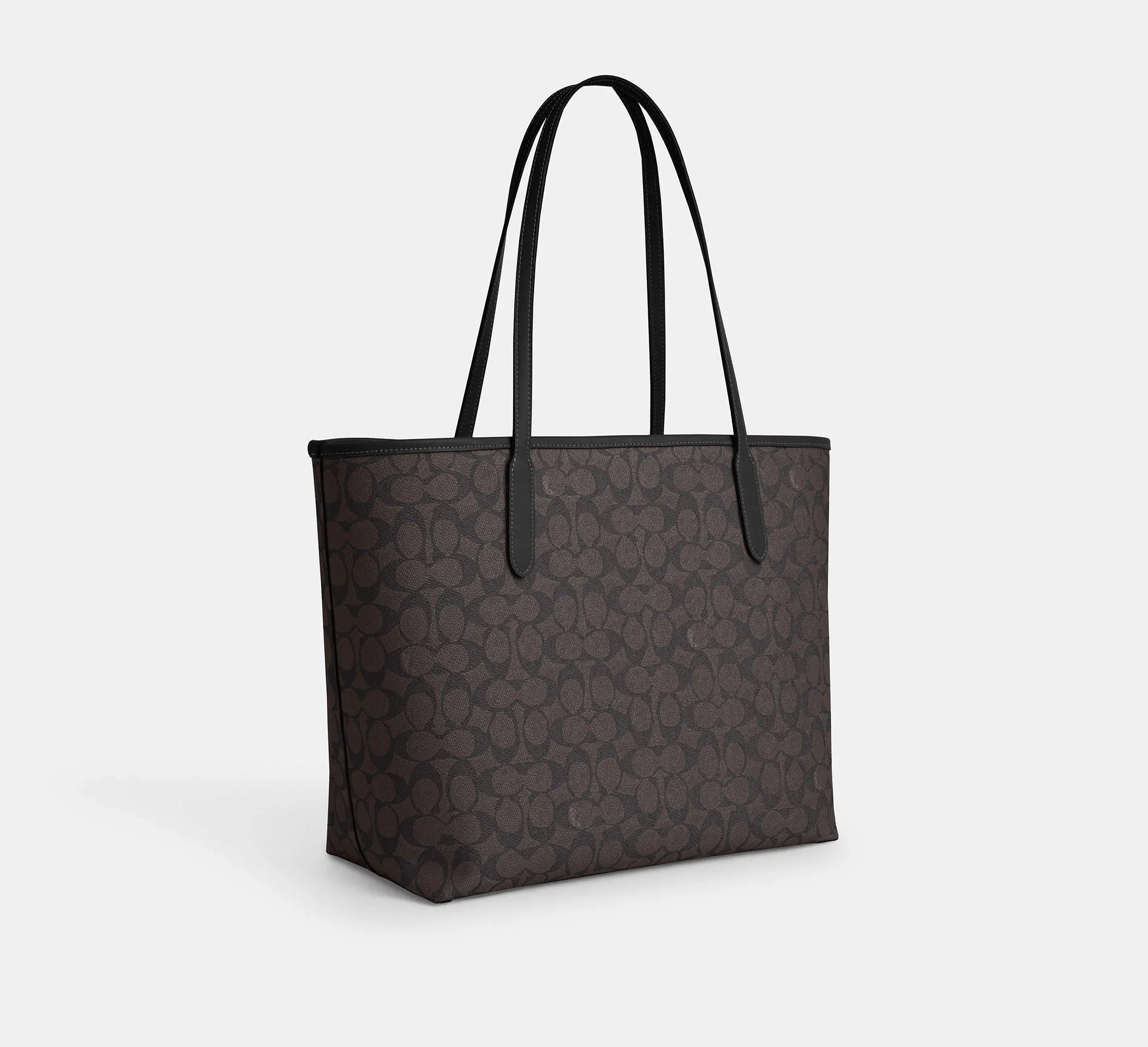 Coach City Tote Bag In Signature – Gold/Walnut/Black - Sneaker Türkiye