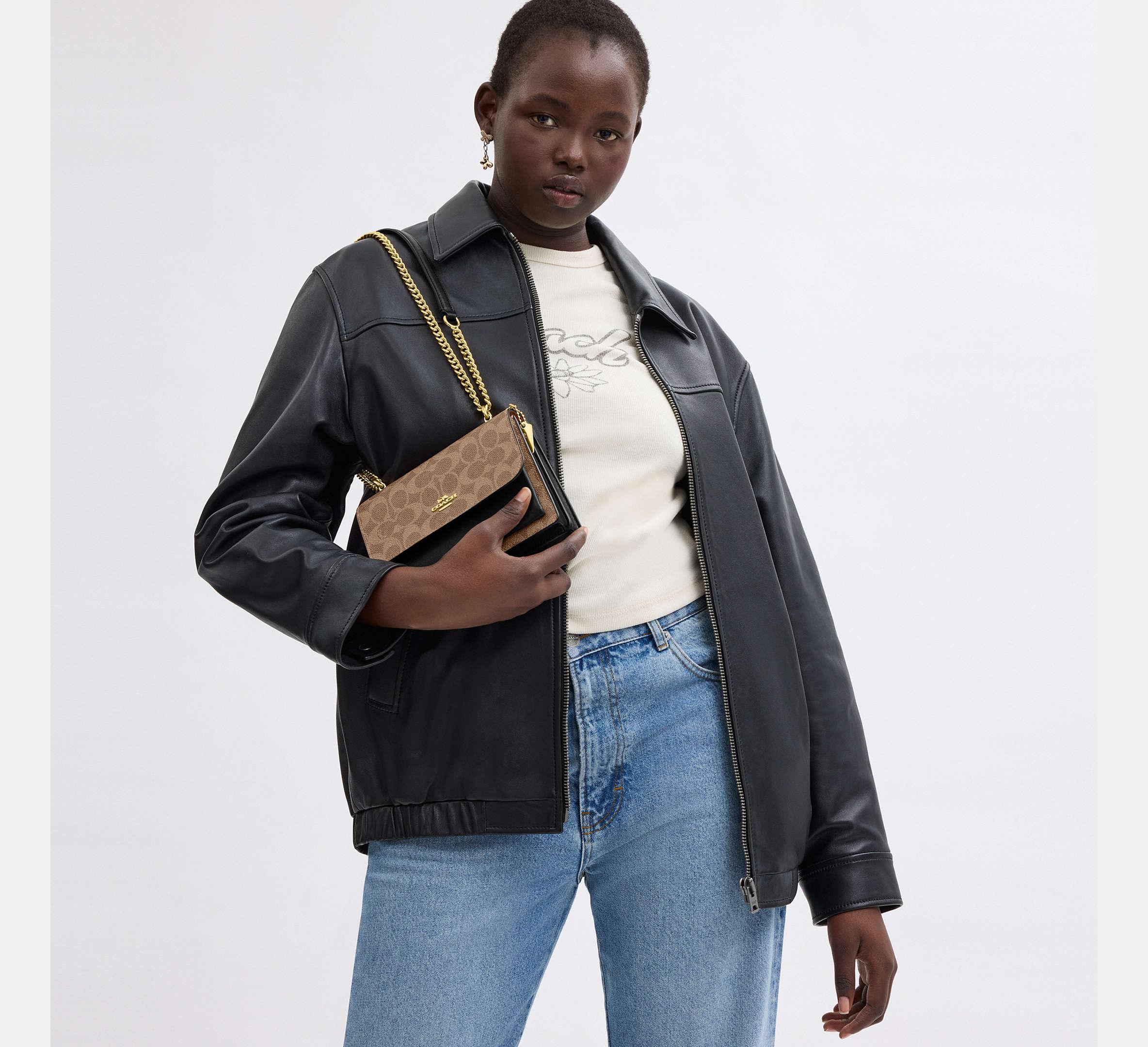 Coach Mini Klare Crossbody Bag In Signature Gold/Tan/Black - Sneaker Türkiye
