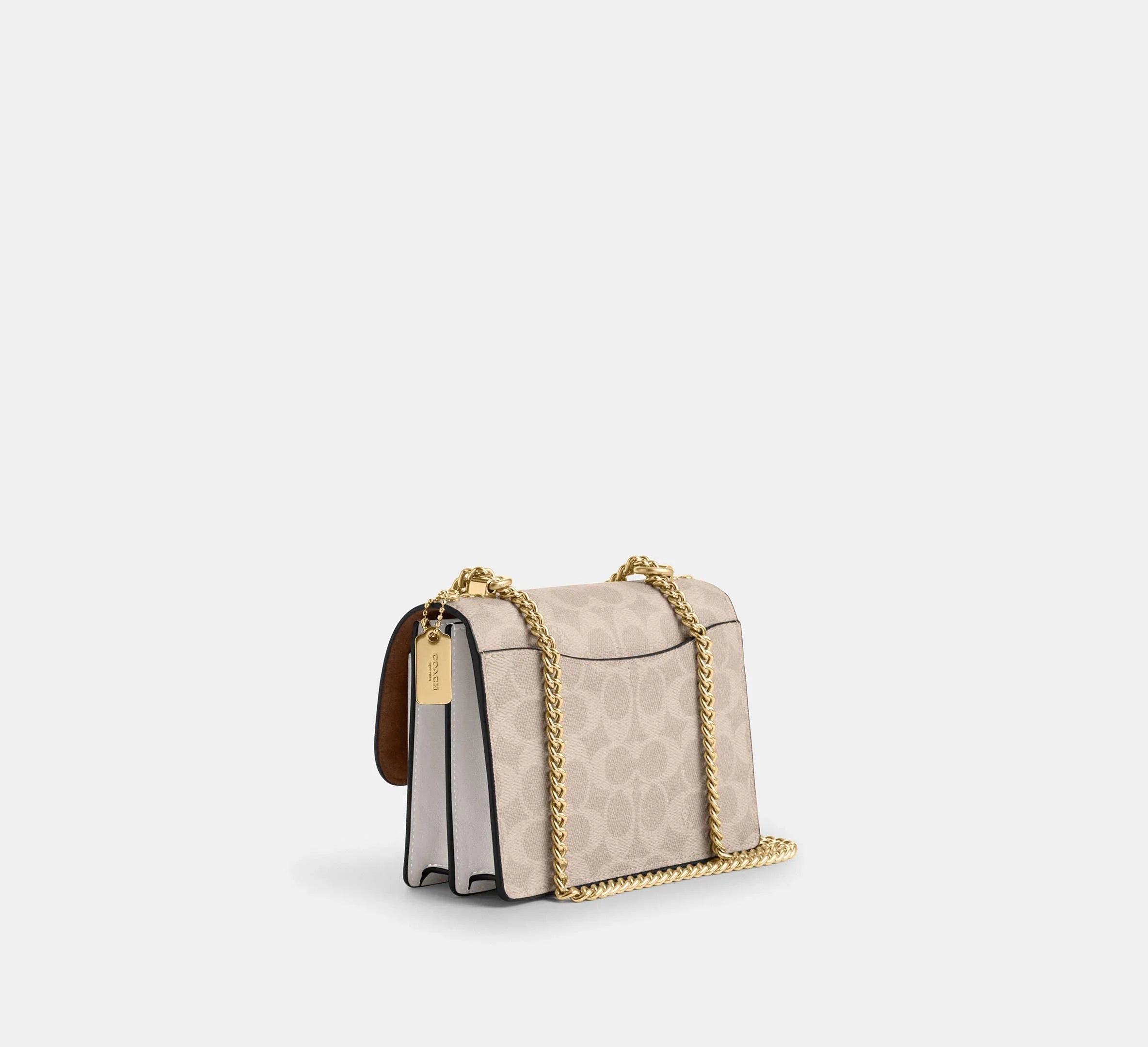 Coach Mini Klare Crossbody Bag In Signature – Gold/Sand/Chalk - Sneaker Türkiye