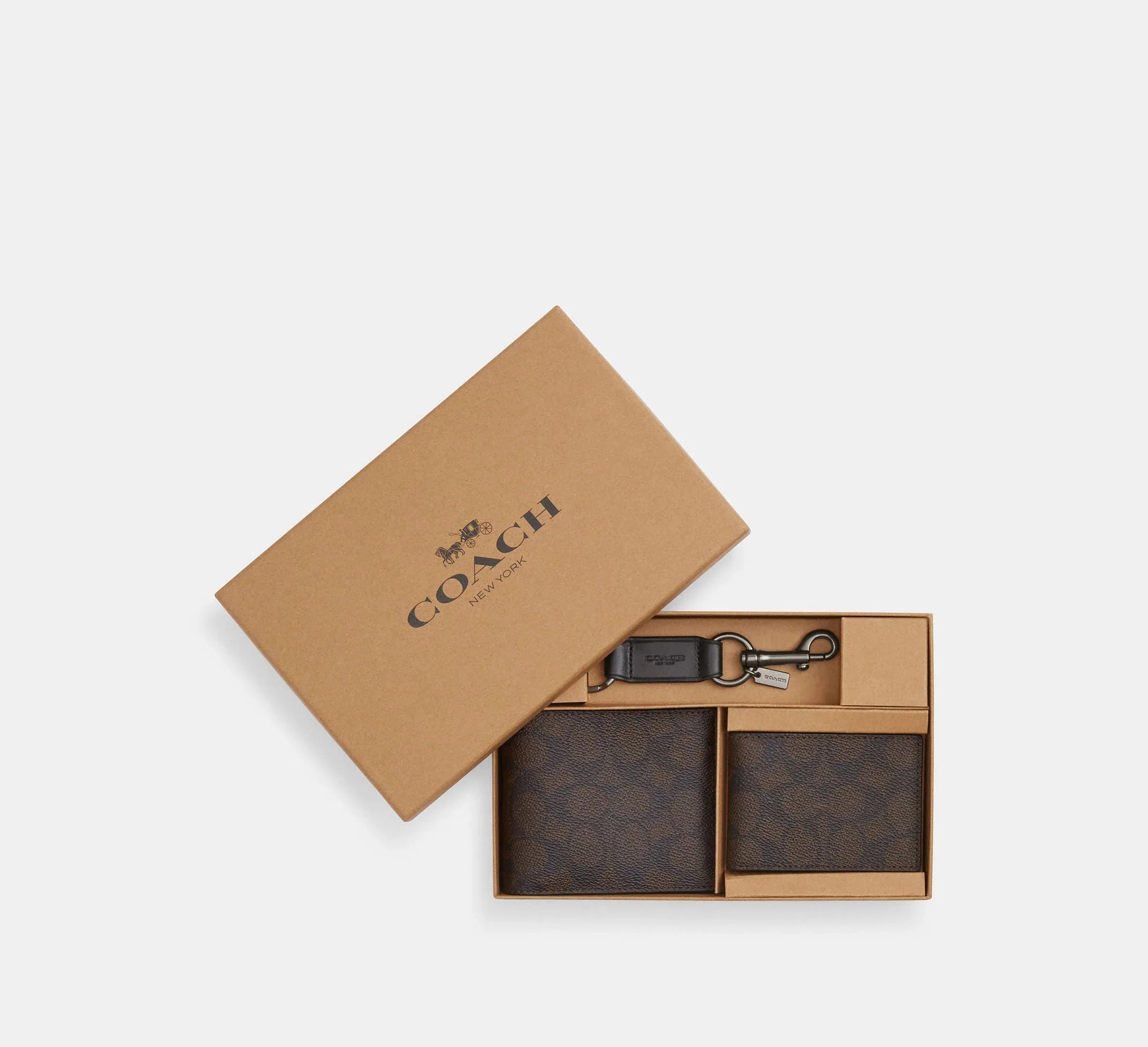Coach 3 In 1 Wallet Gift Set In Signature Qb/Walnut/Black - Sneaker Türkiye