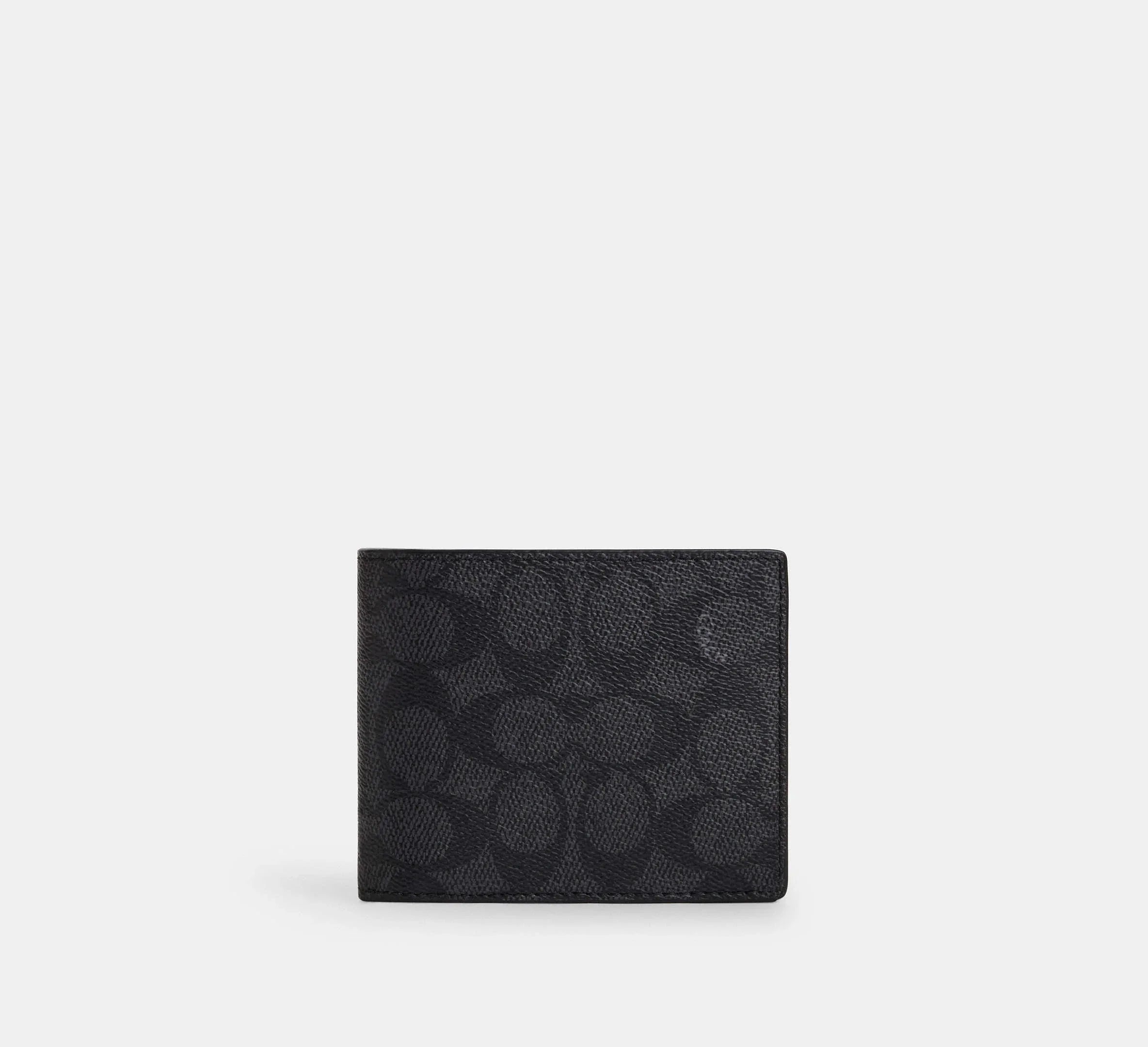 Coach 3 In 1 Wallet In Signature Canvas-Charcoal/Black - Sneaker Türkiye