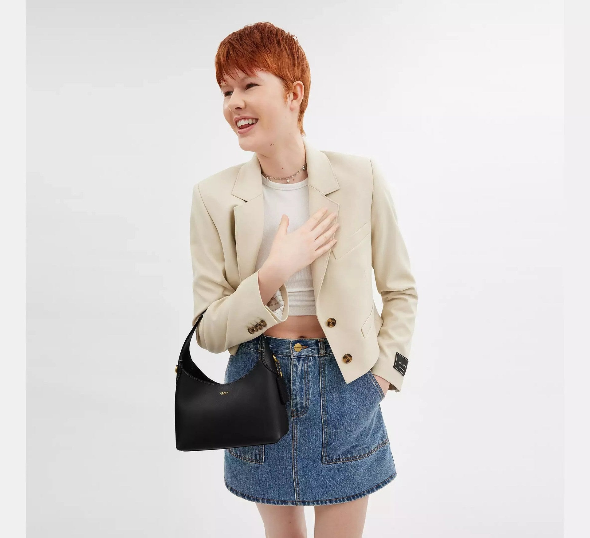 Coach Brooklyn Shoulder Bag 23 SEZON – Brass/Black - Sneaker Türkiye