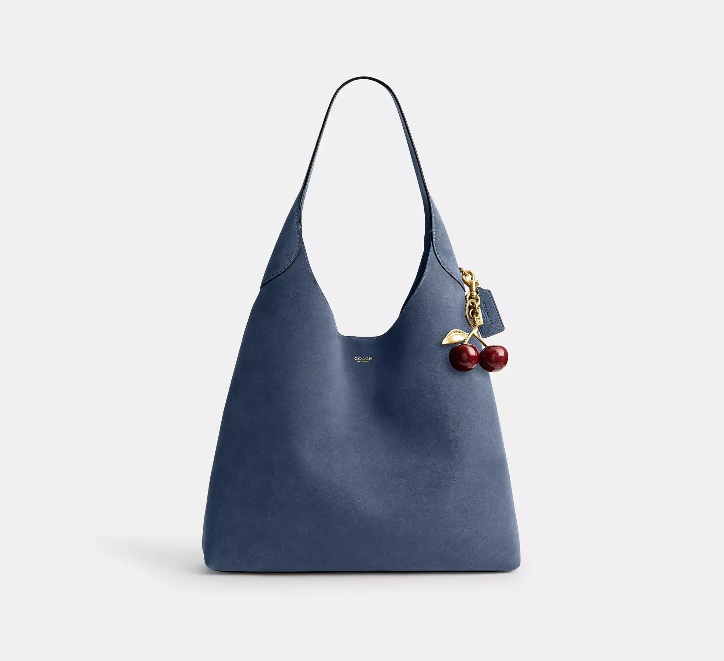 Coach Brooklyn Shoulder Bag 39 – Suede/Brass/Light Denim - Sneaker Türkiye