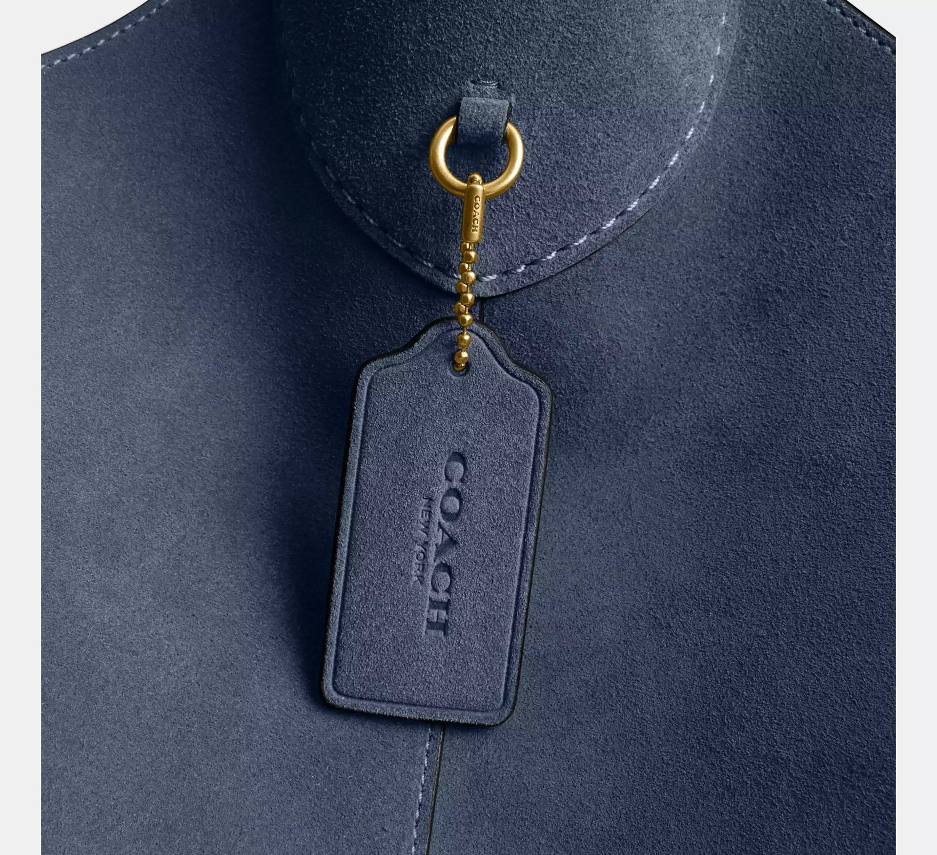 Coach Brooklyn Shoulder Bag 39 – Suede/Brass/Light Denim - Sneaker Türkiye