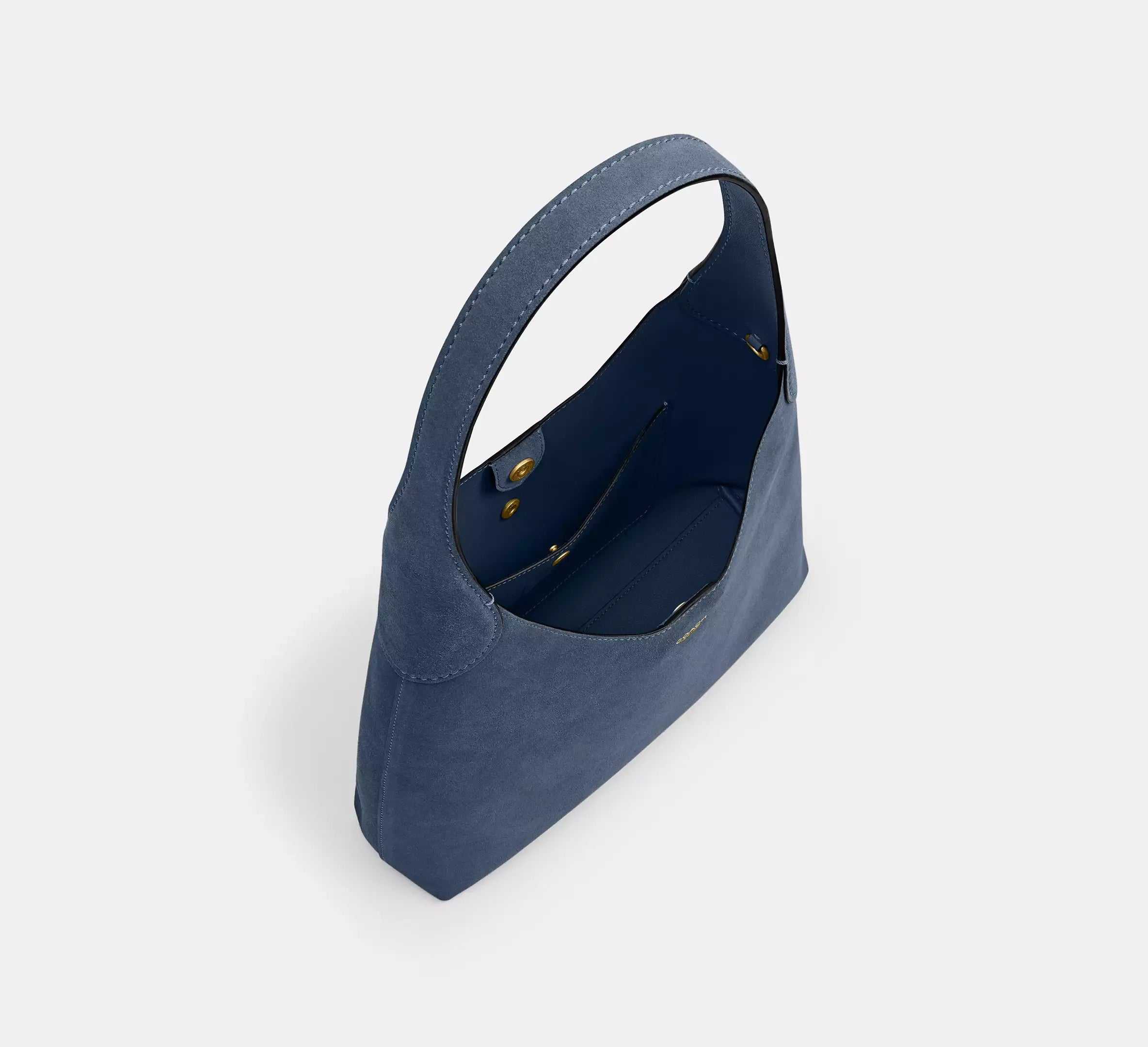 Coach Brooklyn Shoulder Bag 28 – Suede/Brass/Light Denim - Sneaker Türkiye