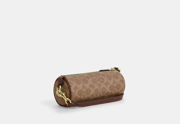 Coach Nolita Barrel Bag In Signature – Gold/Tan/Brown - Sneaker Türkiye