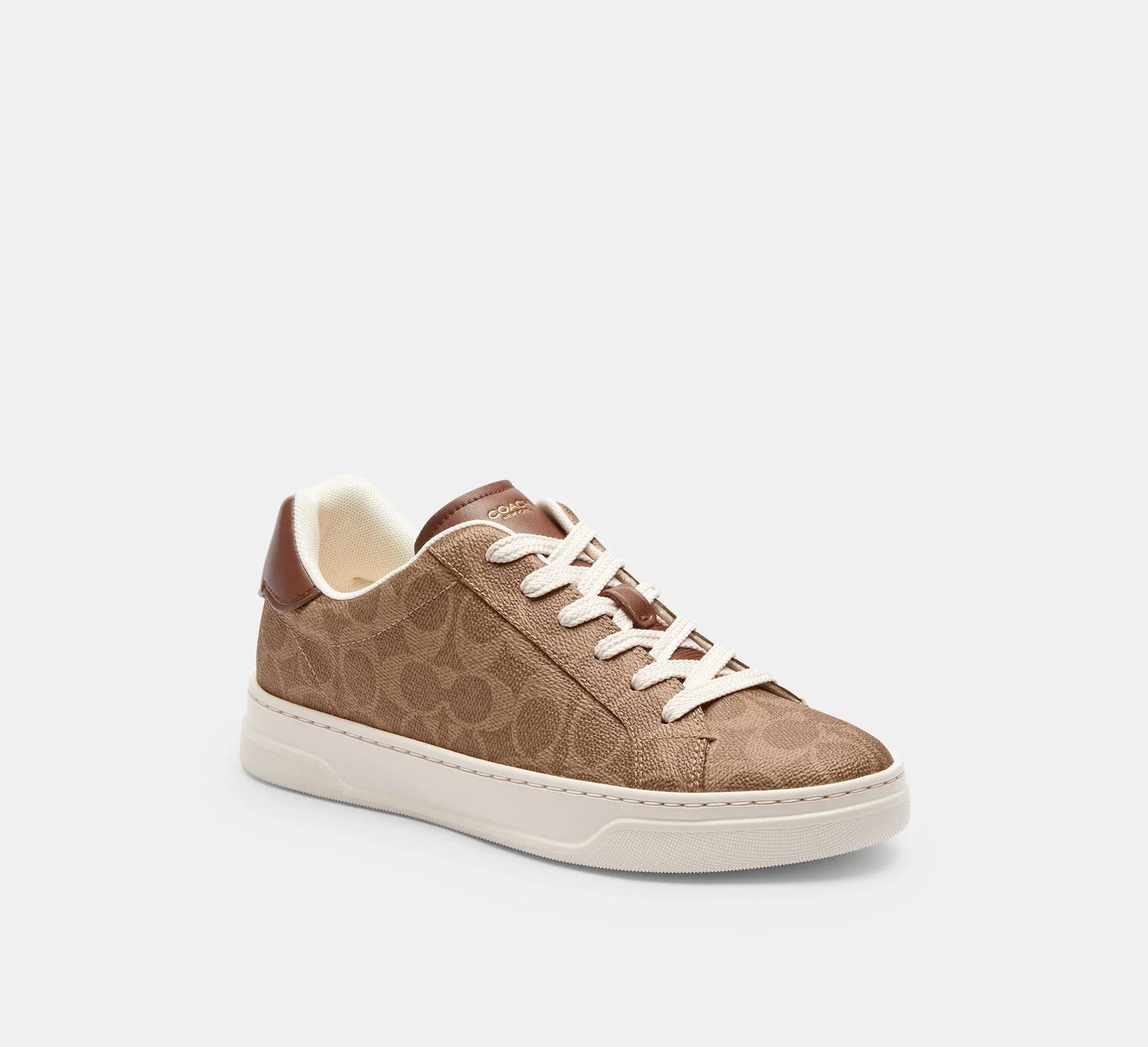 Coach Women’s High Line Sneaker In Signature – Brown Khaki - Sneaker Türkiye