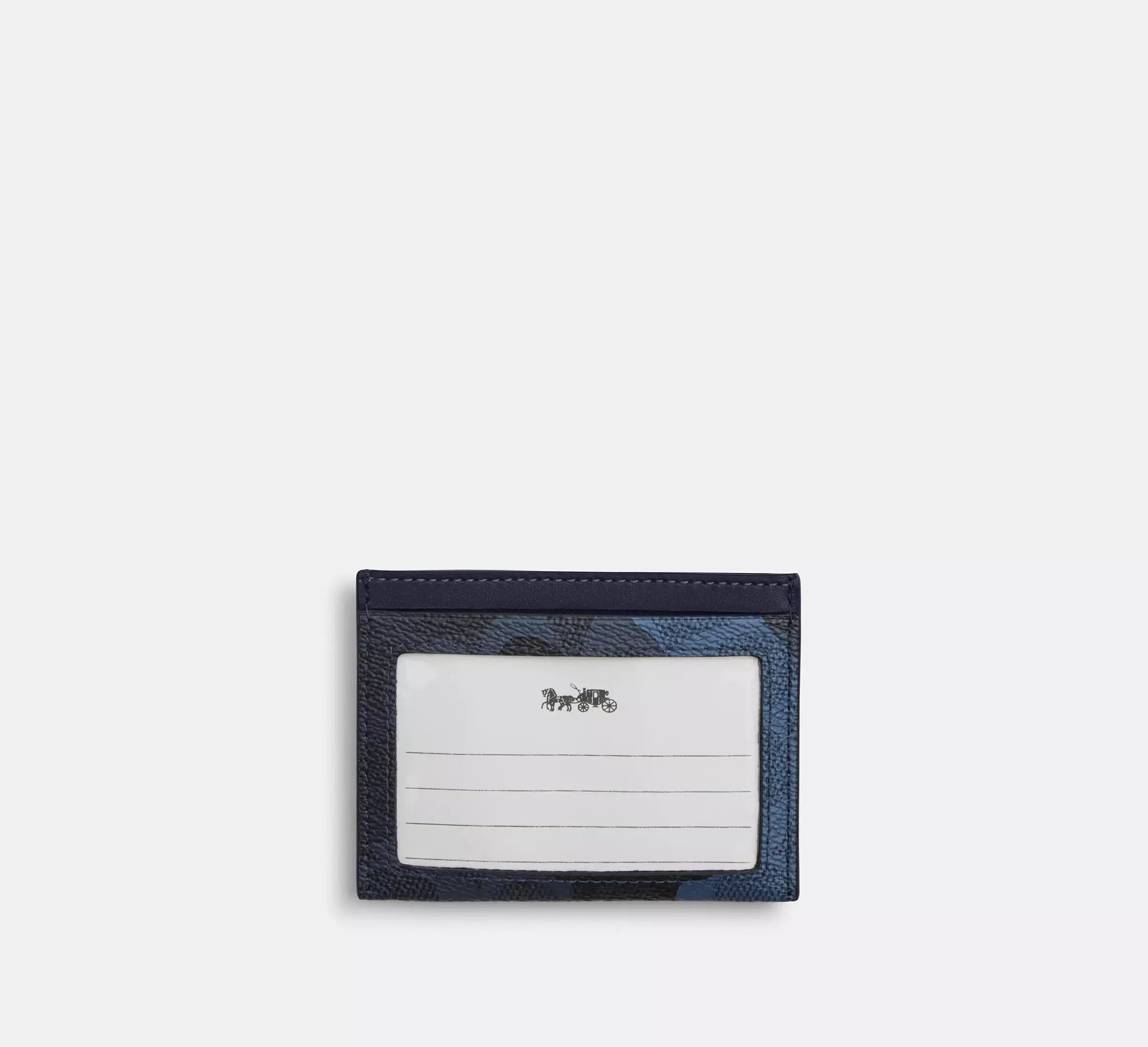 Coach Slim Id Card Case In Signature Camo Print – Blue Multi - Sneaker Türkiye