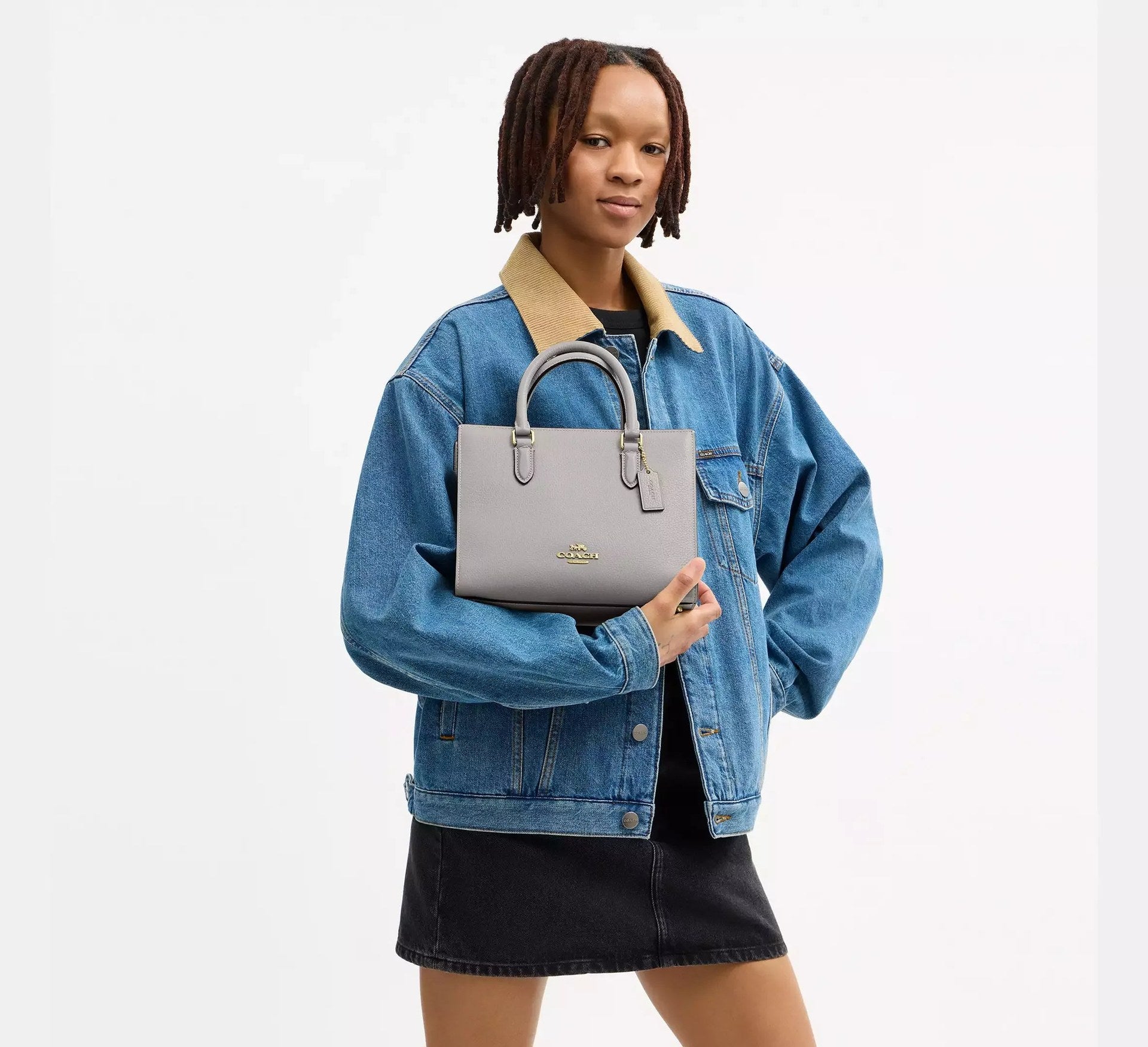 Coach Maggie Small Tote Bag – Gold/Dove Grey - Sneaker Türkiye