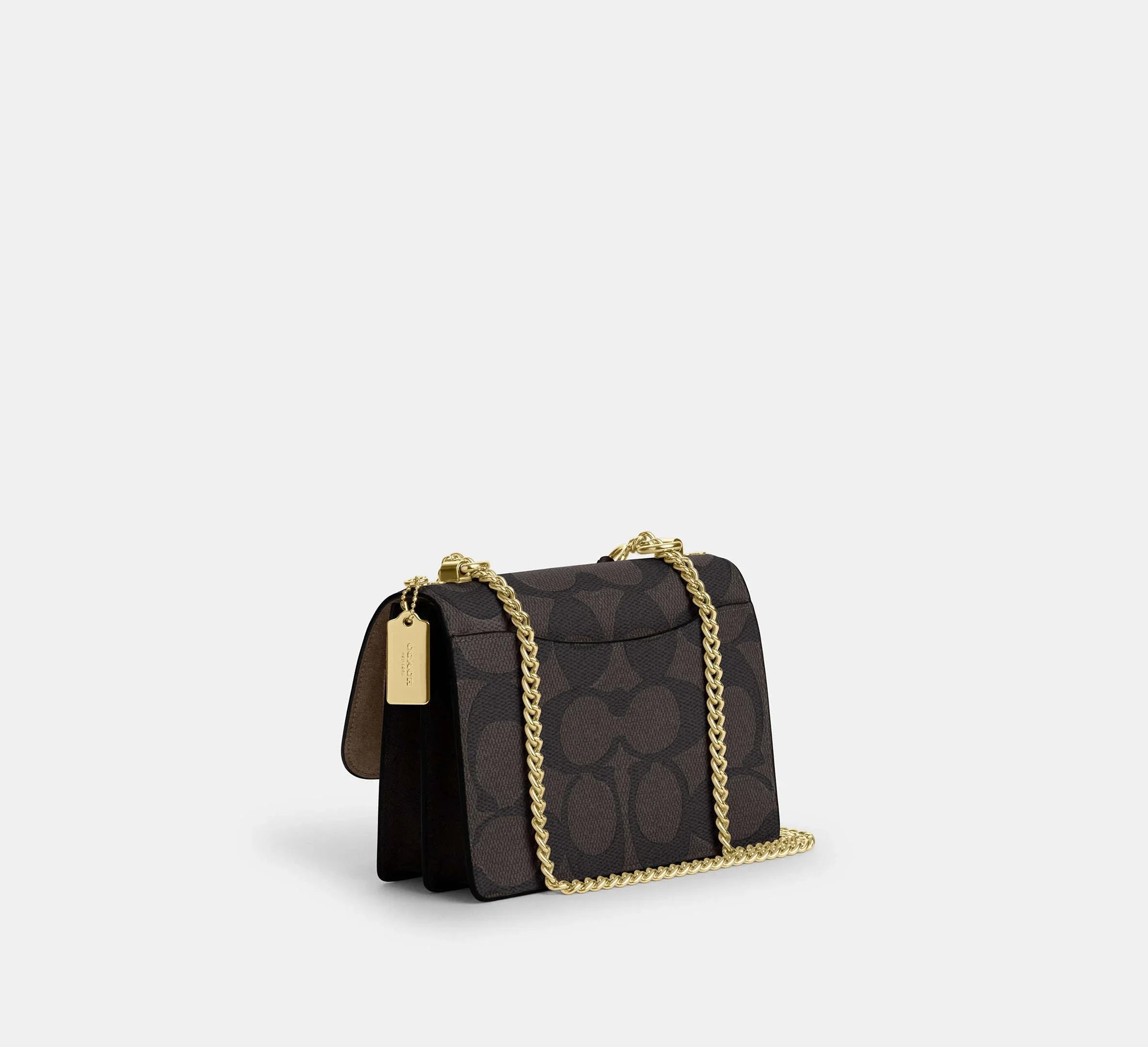 Coach Klare Crossbody Bag In Blocked Signature – Gold/Walnut/Tan - Sneaker Türkiye
