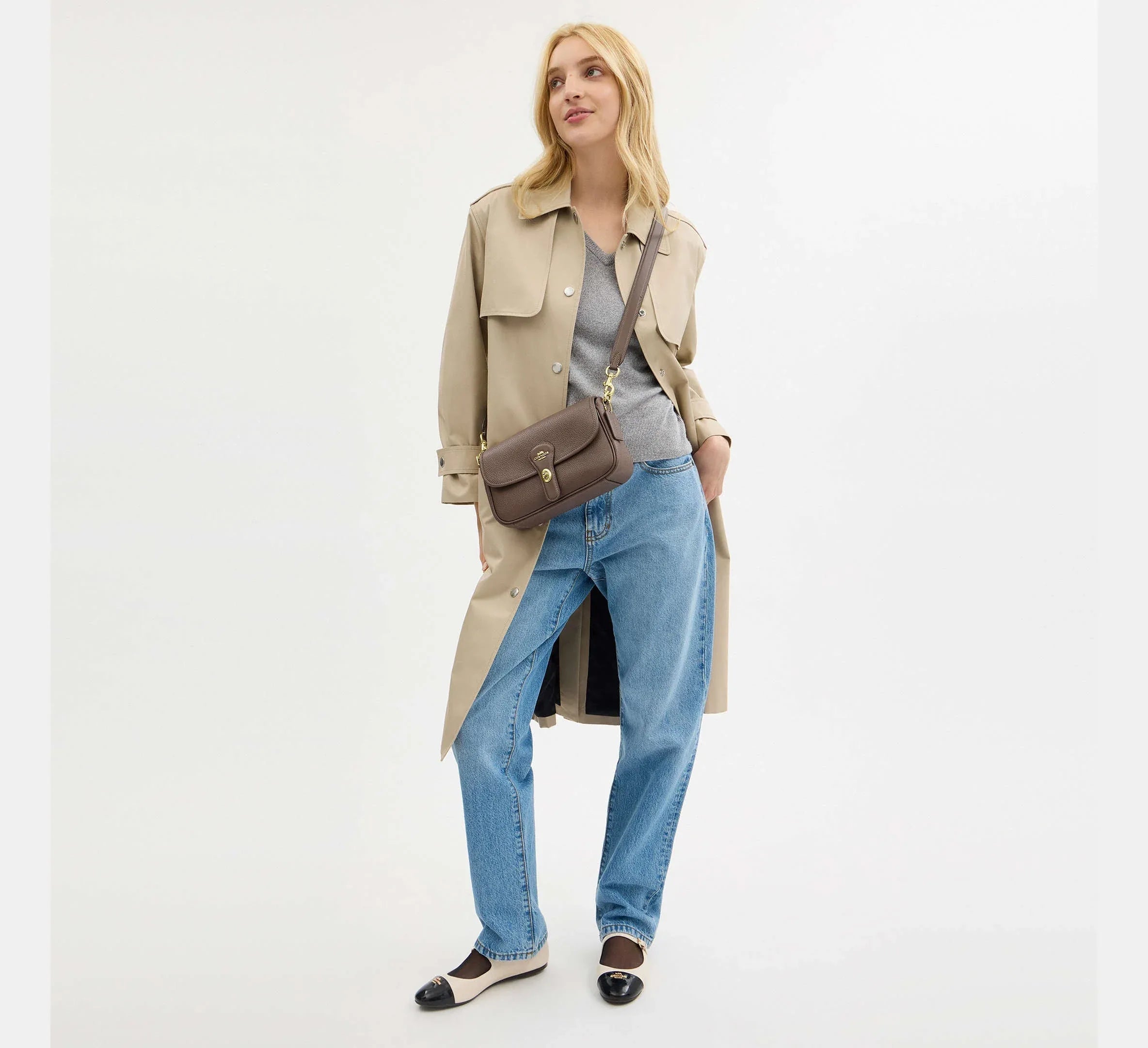 Coach Hadley Shoulder Bag – Gold/Dark Stone - Sneaker Türkiye