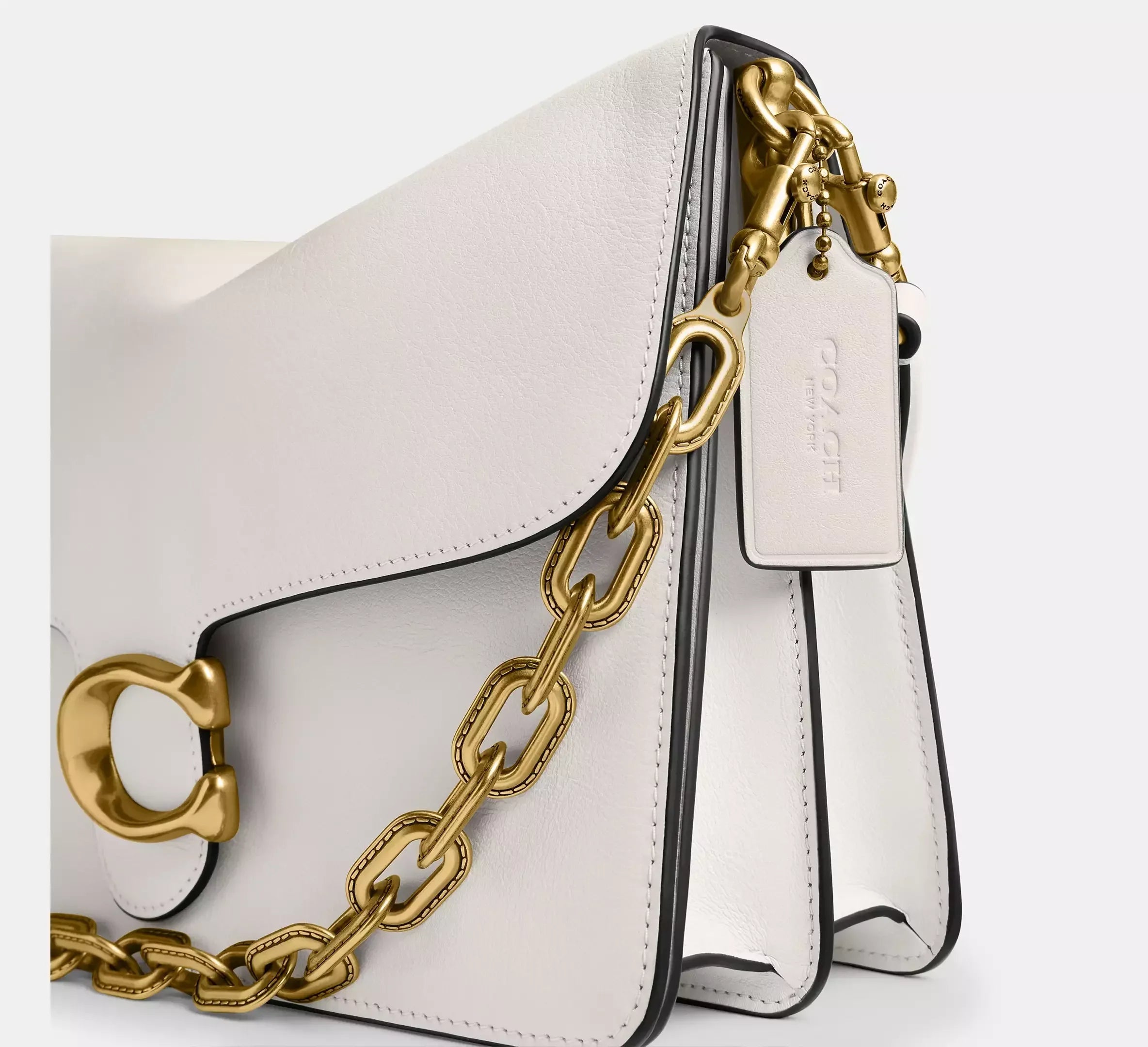 Coach Chain Tabby Shoulder Bag 30 – Brass/Chalk - Sneaker Türkiye