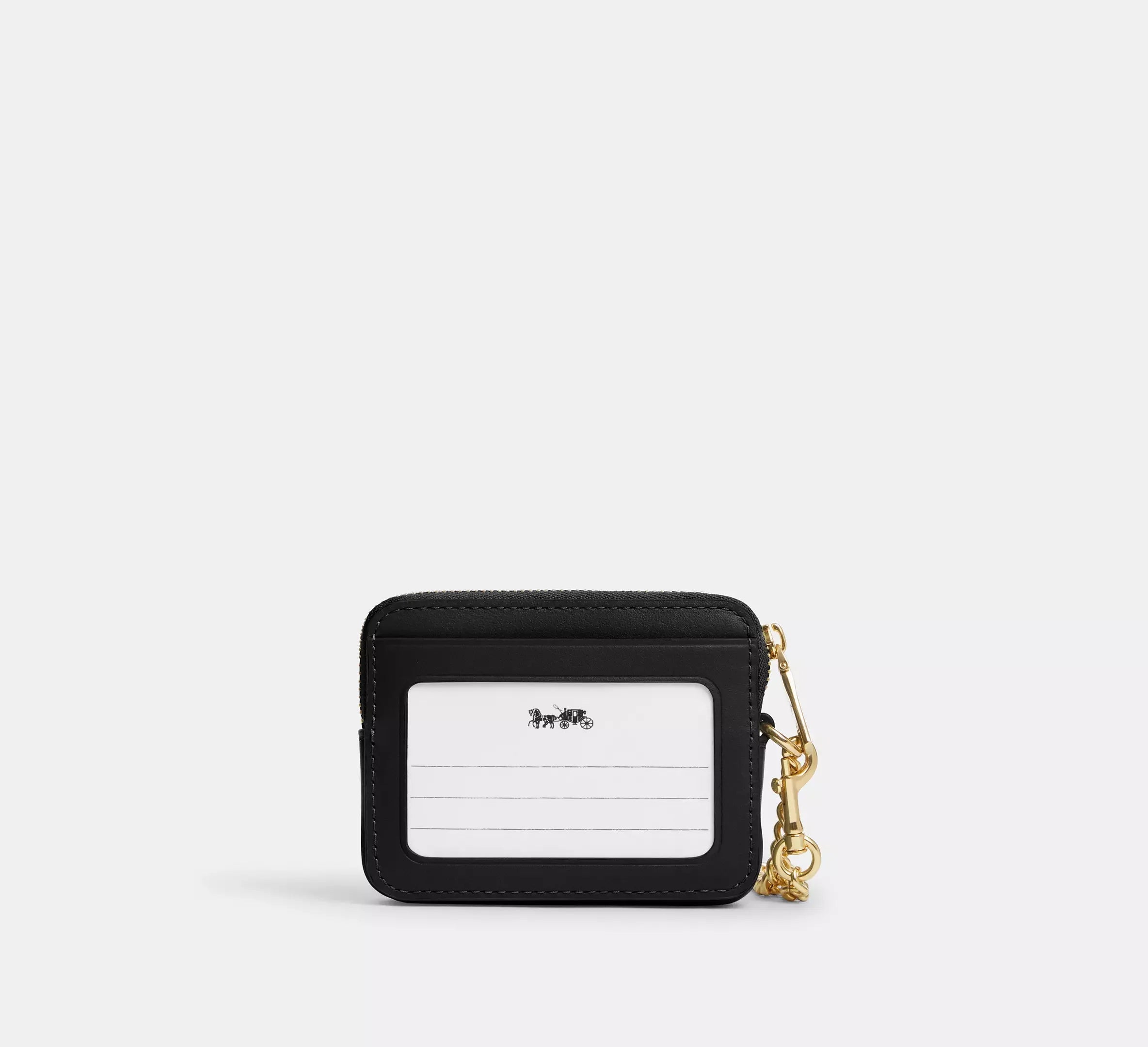 Coach Zip Card Case With Quilting – Gold/Black - Sneaker Türkiye