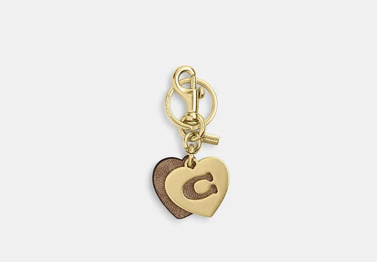 Coach Hearts Key Ring In Signature – Gold/Tan/Brown - Sneaker Türkiye