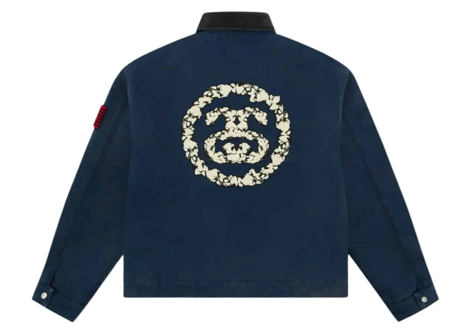 Denim Tears x Stussy Never Renege Canvas Work Jacket Navy Black - Sneaker Türkiye