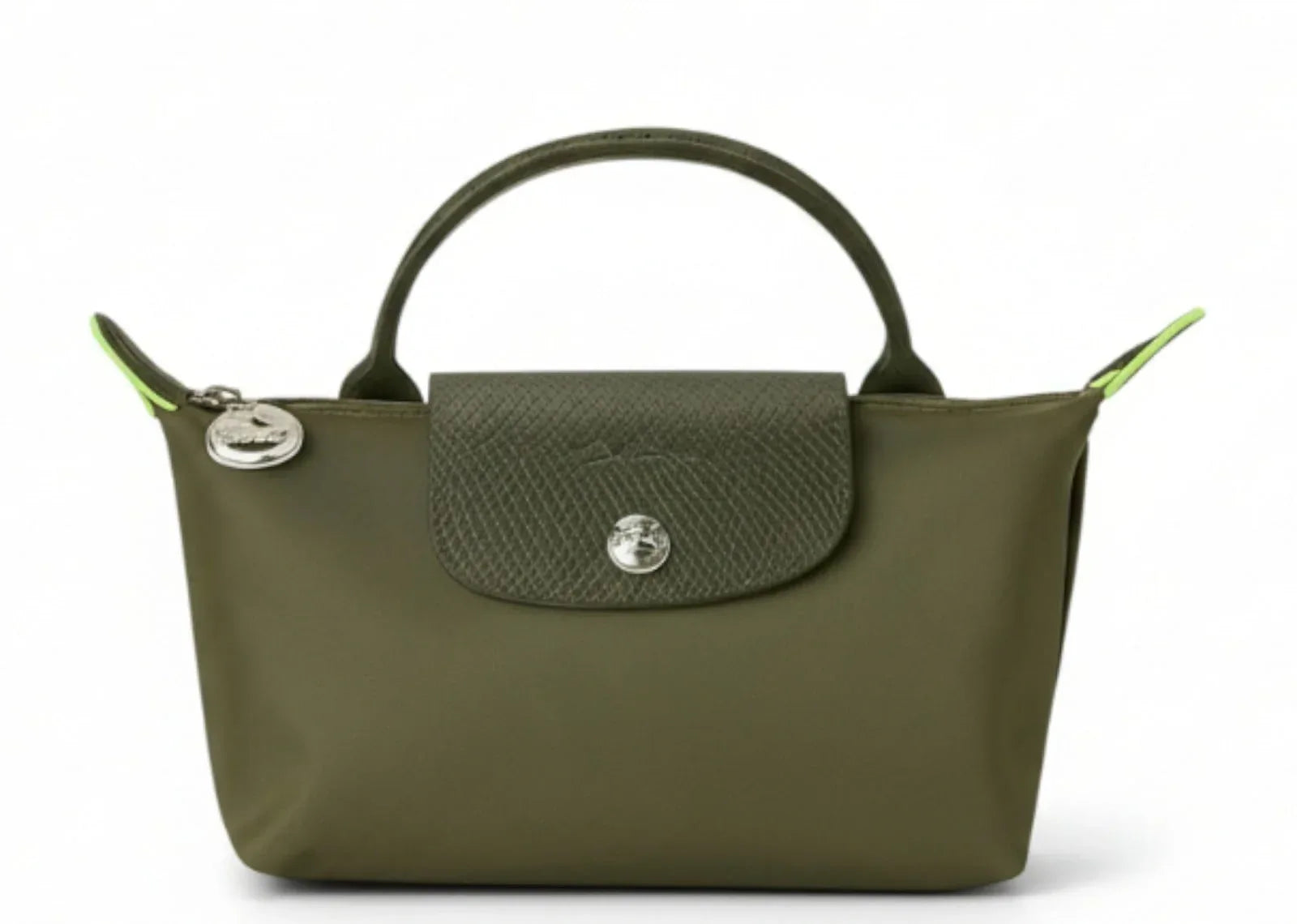 Longchamp Le Pliage Green Pouch With Handle Forest - Sneaker Türkiye